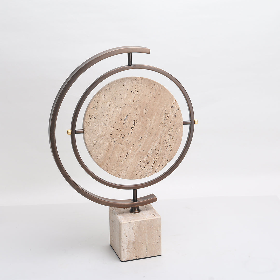 Globe Marble Sculpture KA3164 - Home Decor Figurines - ebarza Furniture UAE | Shop Modern Furniture in Abu Dhabi & Dubai - مفروشات ايبازرا في الامارات | تسوق اثاث عصري وديكورات مميزة في دبي وابوظبي