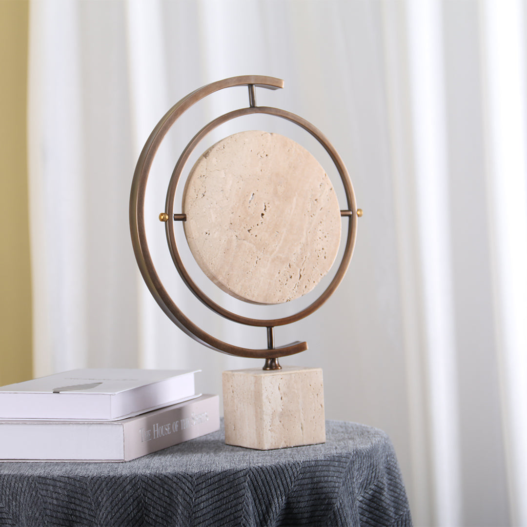 Globe Marble Sculpture KA3164 - Home Decor Figurines - ebarza Furniture UAE | Shop Modern Furniture in Abu Dhabi & Dubai - مفروشات ايبازرا في الامارات | تسوق اثاث عصري وديكورات مميزة في دبي وابوظبي