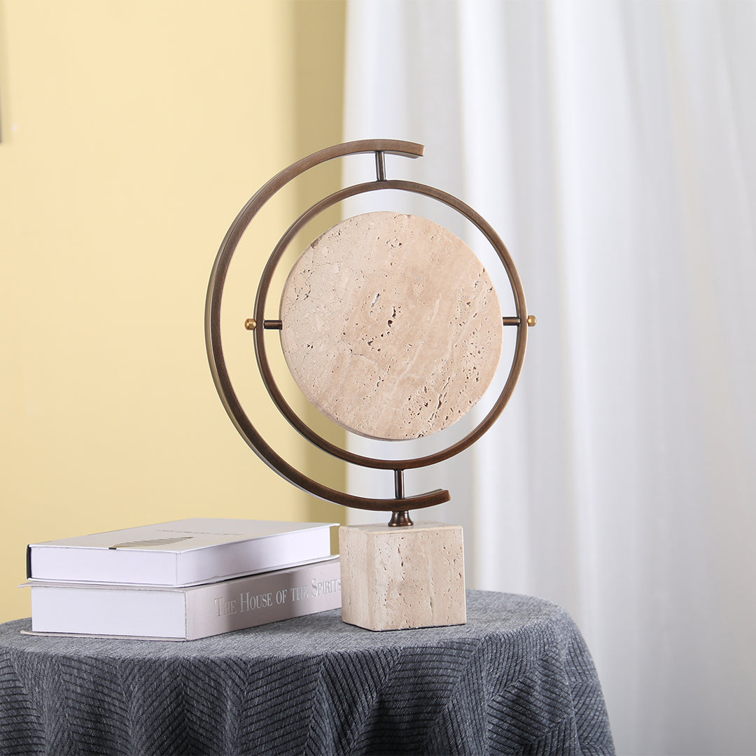 Globe Marble Sculpture KA3164 - Home Decor Figurines - ebarza Furniture UAE | Shop Modern Furniture in Abu Dhabi & Dubai - مفروشات ايبازرا في الامارات | تسوق اثاث عصري وديكورات مميزة في دبي وابوظبي
