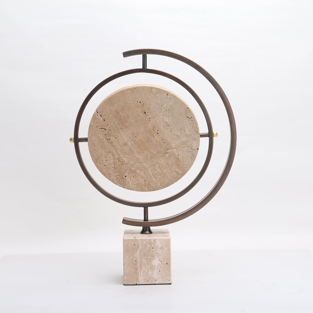 Globe Marble Sculpture KA3164 - Home Decor Figurines - ebarza Furniture UAE | Shop Modern Furniture in Abu Dhabi & Dubai - مفروشات ايبازرا في الامارات | تسوق اثاث عصري وديكورات مميزة في دبي وابوظبي