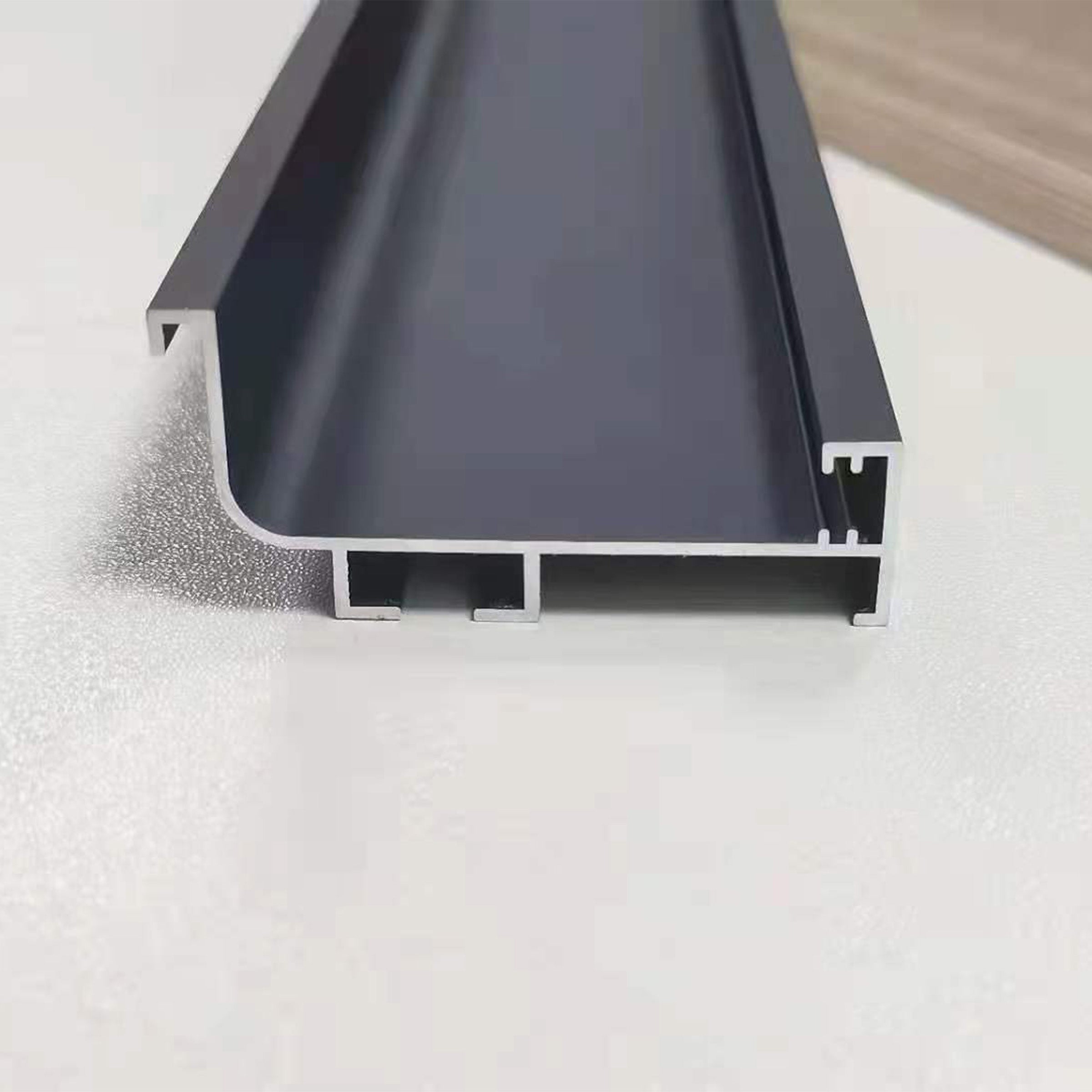330cm Length (6cm) L shape Alu Handle (Without LED light) Profile Black-CH4-AL052 - PR0063 - wall-panels-profiles - ebarza Furniture UAE | Shop Modern Furniture in Abu Dhabi & Dubai - مفروشات ايبازرا في الامارات | تسوق اثاث عصري وديكورات مميزة في دبي وابوظبي