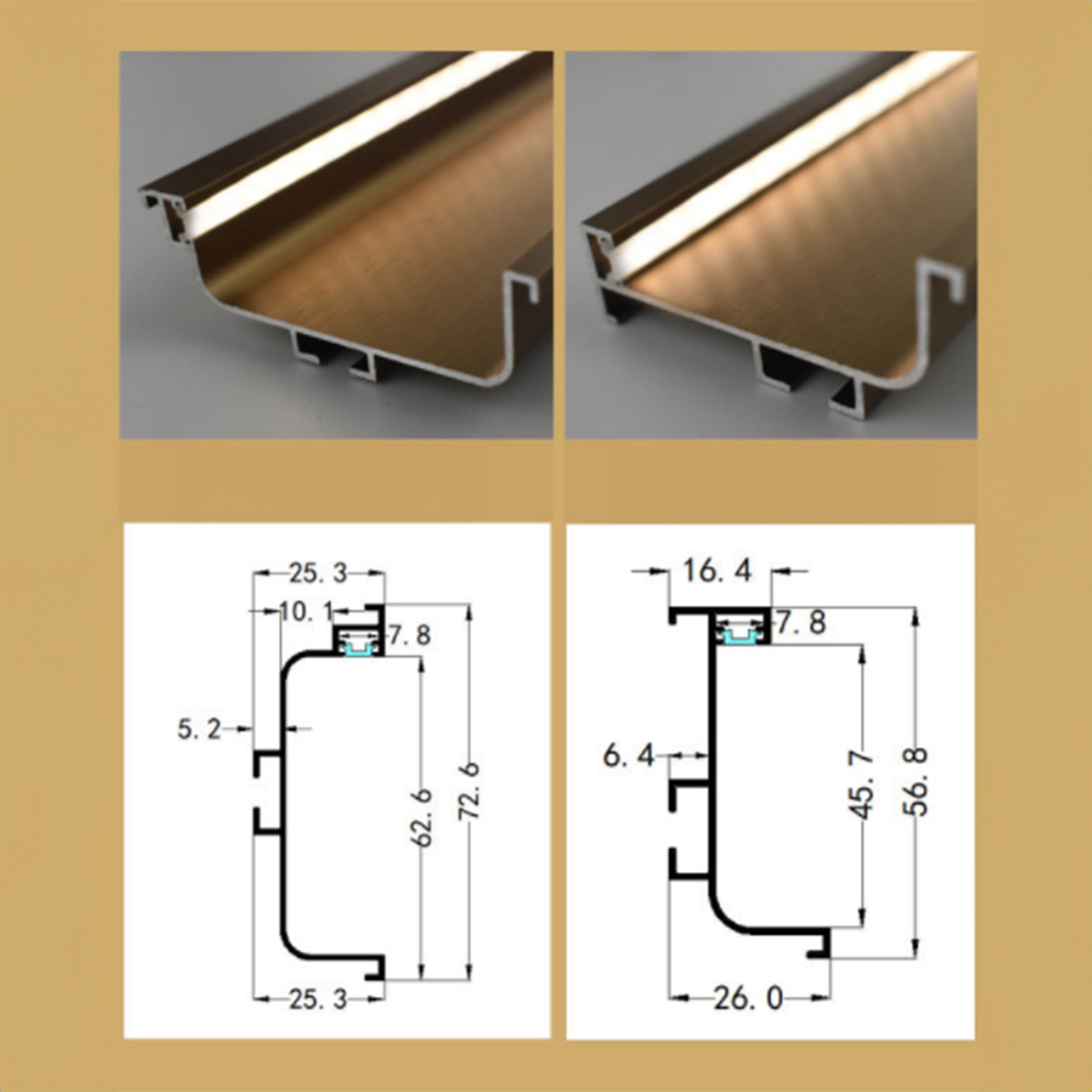 330cm Length (6cm) L shape Alu Handle (Without LED light) Profile Black-CH4-AL052 - PR0063 - wall-panels-profiles - ebarza Furniture UAE | Shop Modern Furniture in Abu Dhabi & Dubai - مفروشات ايبازرا في الامارات | تسوق اثاث عصري وديكورات مميزة في دبي وابوظبي