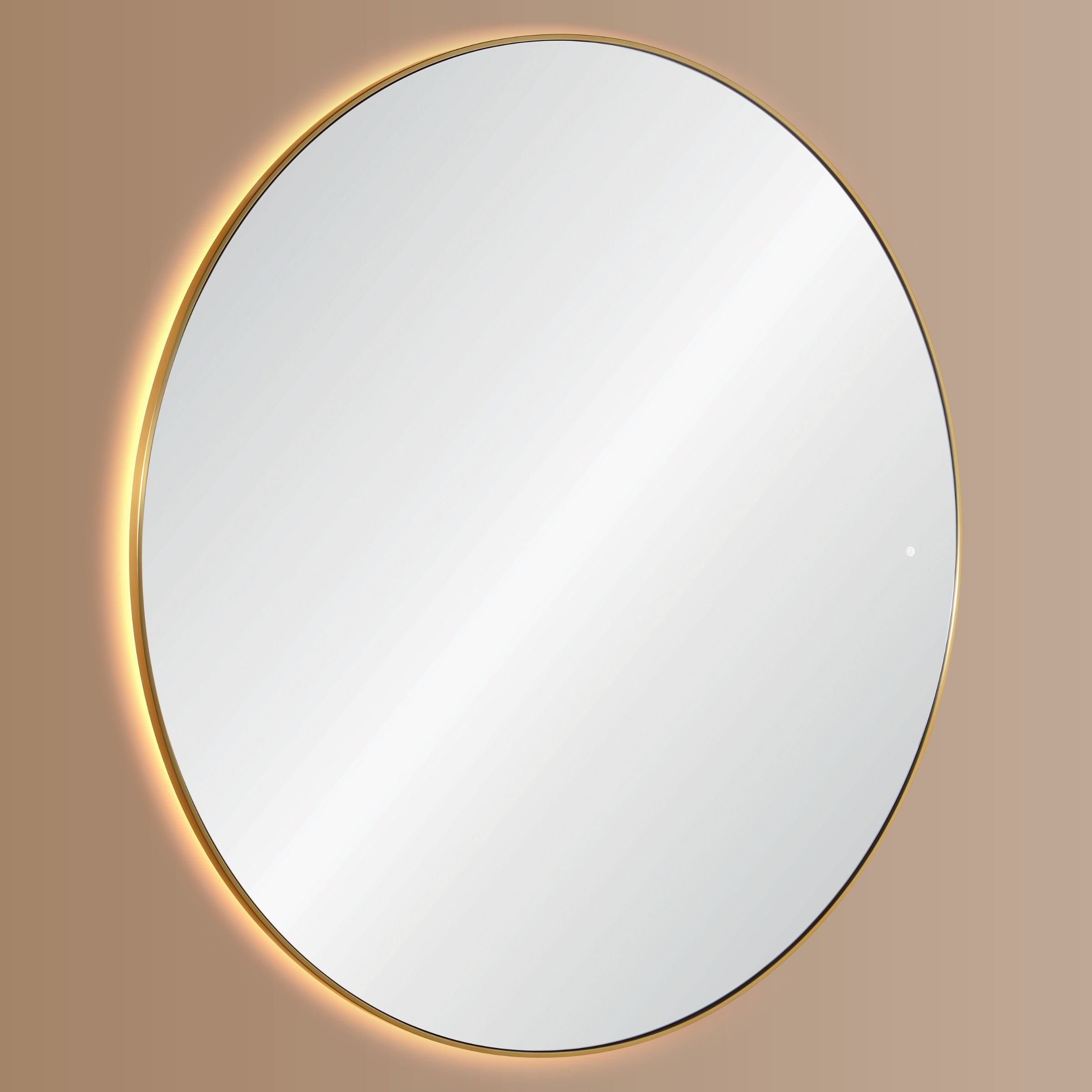 Golden Mirror SS Frame+LED OA-9356 - Mirrors - ebarza Furniture UAE | Shop Modern Furniture in Abu Dhabi & Dubai - مفروشات ايبازرا في الامارات | تسوق اثاث عصري وديكورات مميزة في دبي وابوظبي