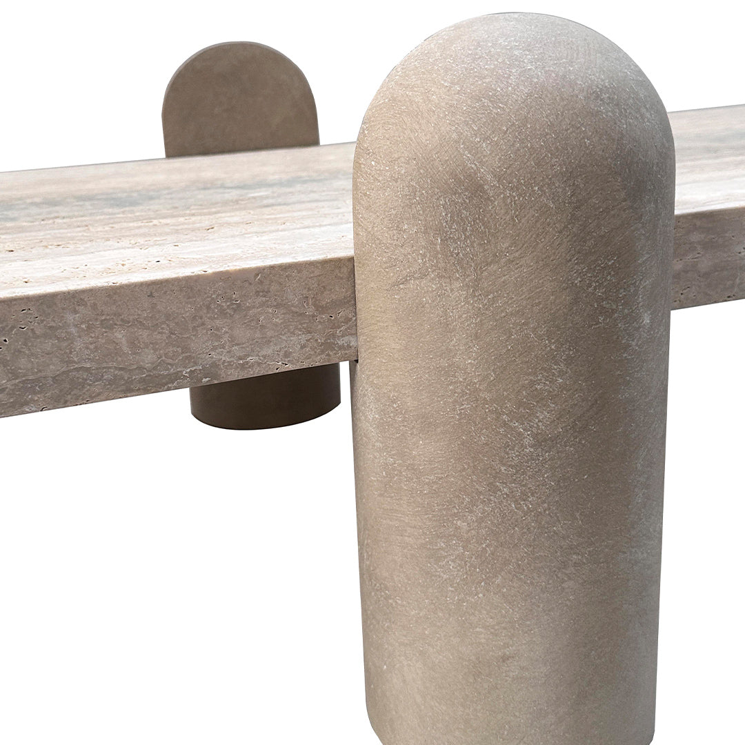 Pre-order 90 Days Delivery Grenoble Travertine Coffee Table - EB05CT - Coffee tables - ebarza Furniture UAE | Shop Modern Furniture in Abu Dhabi & Dubai - مفروشات ايبازرا في الامارات | تسوق اثاث عصري وديكورات مميزة في دبي وابوظبي