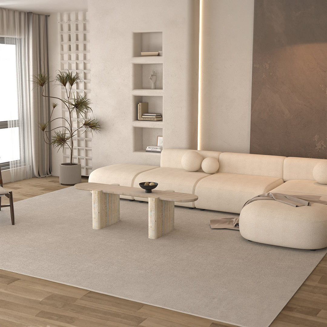 Grenoble Travertine Side Table - EB06CT - Side Tables - ebarza Furniture UAE | Shop Modern Furniture in Abu Dhabi & Dubai - مفروشات ايبازرا في الامارات | تسوق اثاث عصري وديكورات مميزة في دبي وابوظبي