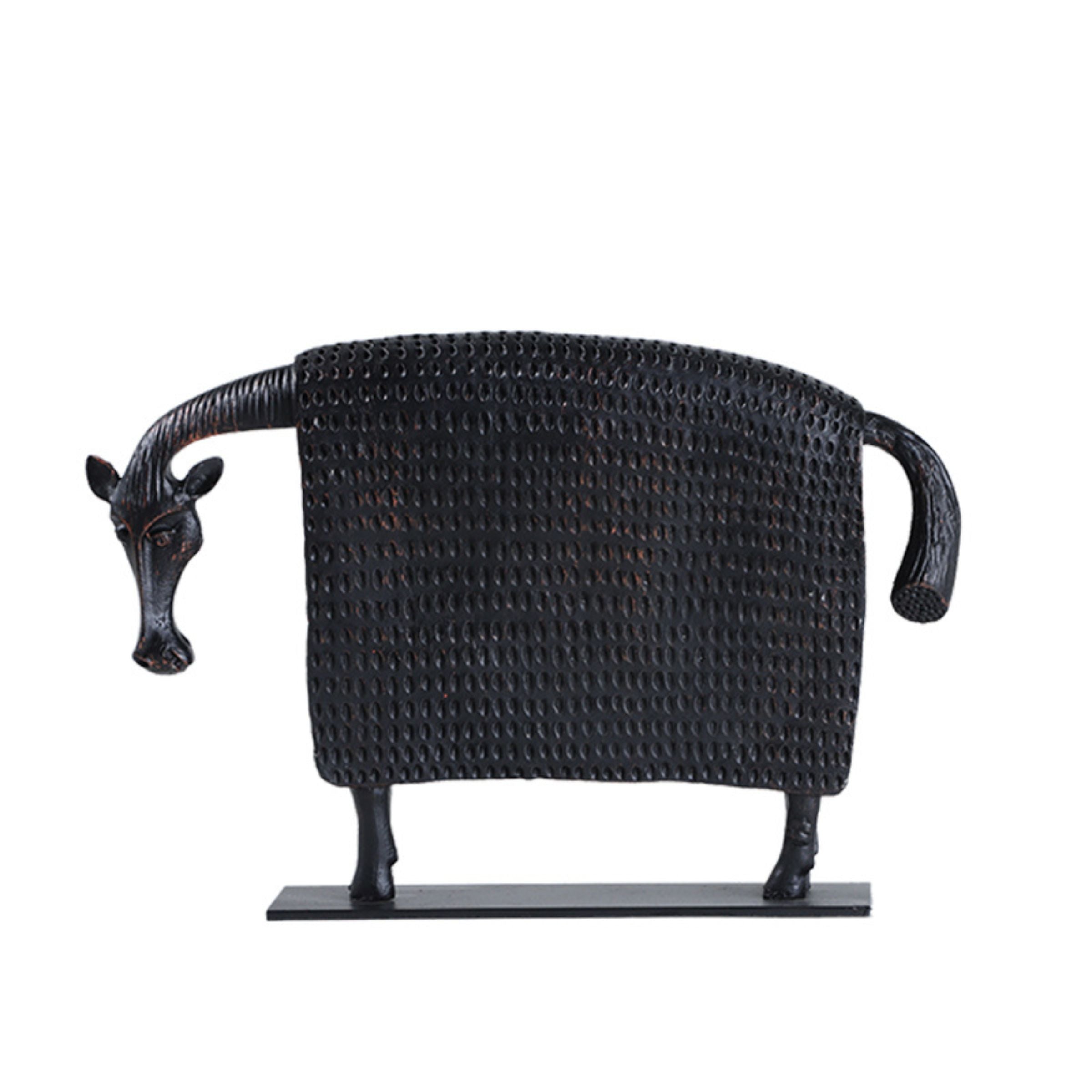 COW FIGURINE H1293B -  Home Decor Figurines - ebarza Furniture UAE | Shop Modern Furniture in Abu Dhabi & Dubai - مفروشات ايبازرا في الامارات | تسوق اثاث عصري وديكورات مميزة في دبي وابوظبي