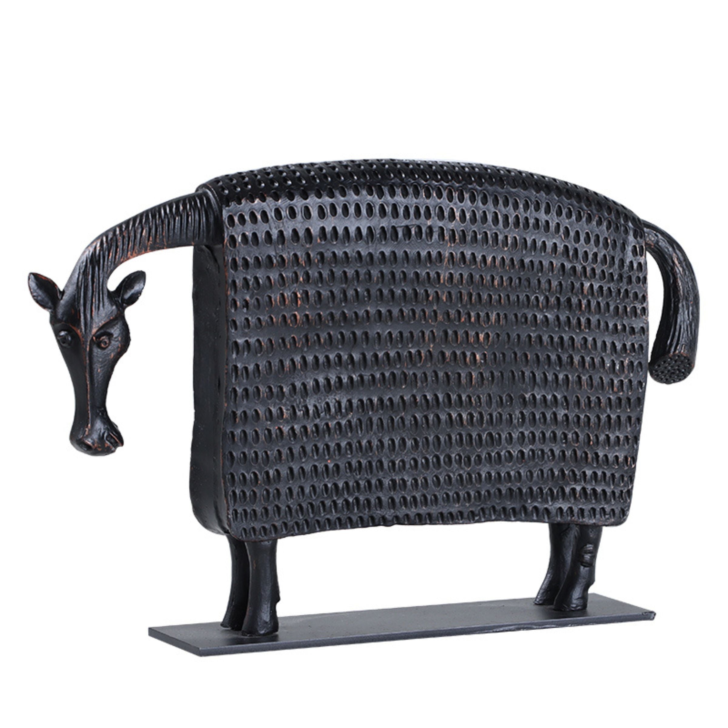 COW FIGURINE H1293B -  Home Decor Figurines - ebarza Furniture UAE | Shop Modern Furniture in Abu Dhabi & Dubai - مفروشات ايبازرا في الامارات | تسوق اثاث عصري وديكورات مميزة في دبي وابوظبي