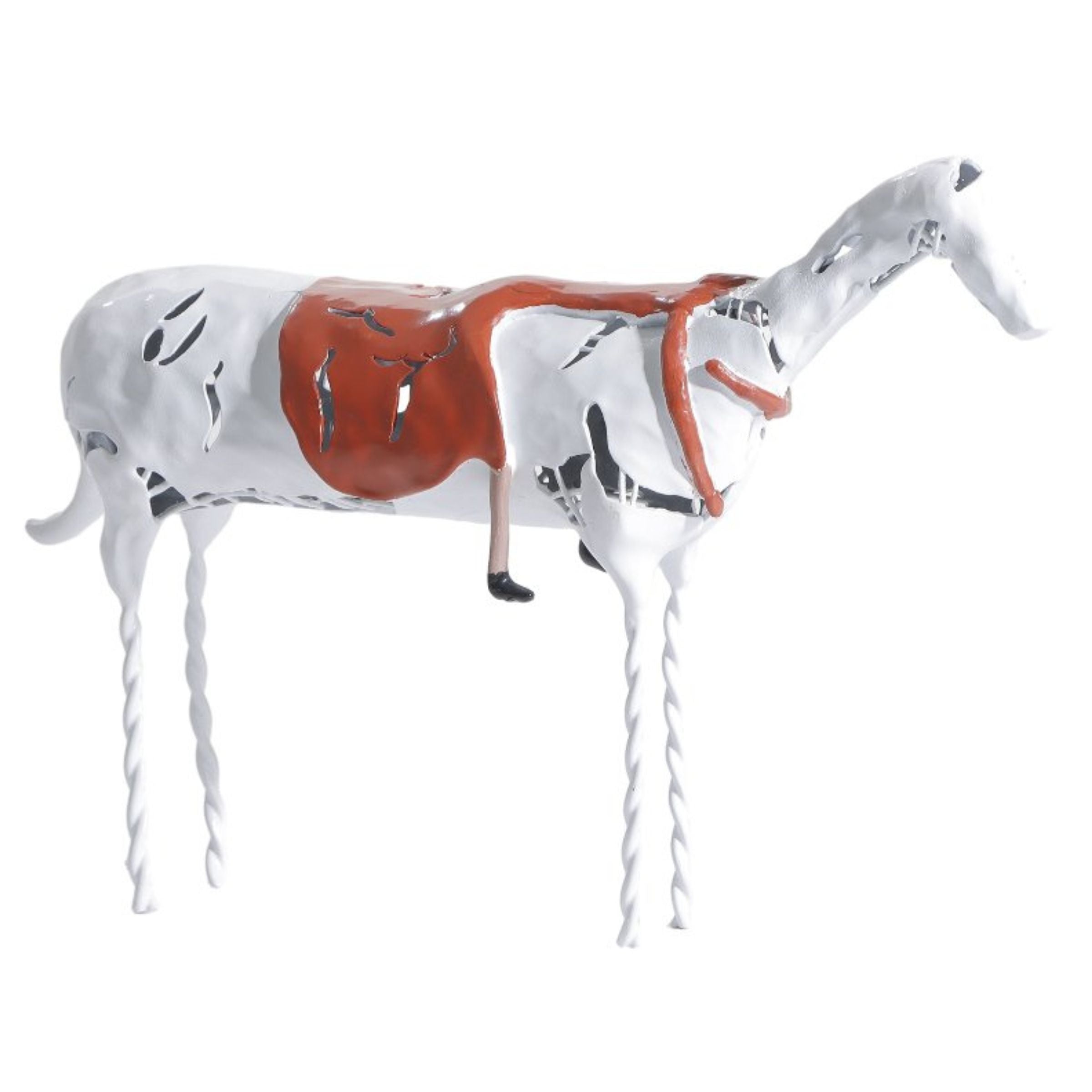 WHITE RESIN SLEEPING GIRL ON HORSE-L H1849L -  Home Decor Figurines - ebarza Furniture UAE | Shop Modern Furniture in Abu Dhabi & Dubai - مفروشات ايبازرا في الامارات | تسوق اثاث عصري وديكورات مميزة في دبي وابوظبي