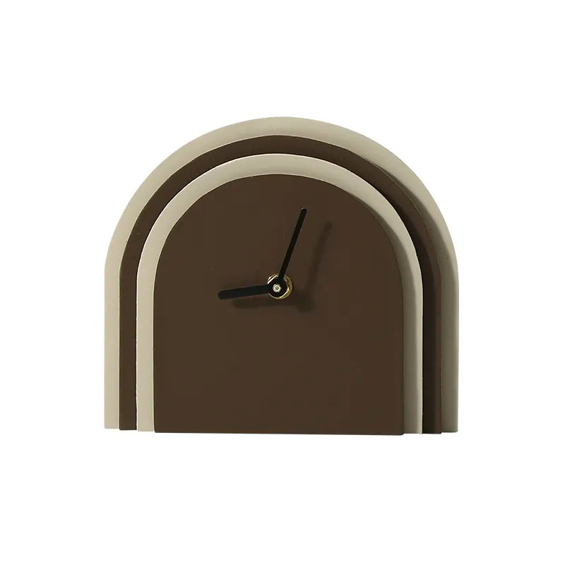 Brown Leather Clock FB-PG2208B -  Clocks - ebarza Furniture UAE | Shop Modern Furniture in Abu Dhabi & Dubai - مفروشات ايبازرا في الامارات | تسوق اثاث عصري وديكورات مميزة في دبي وابوظبي