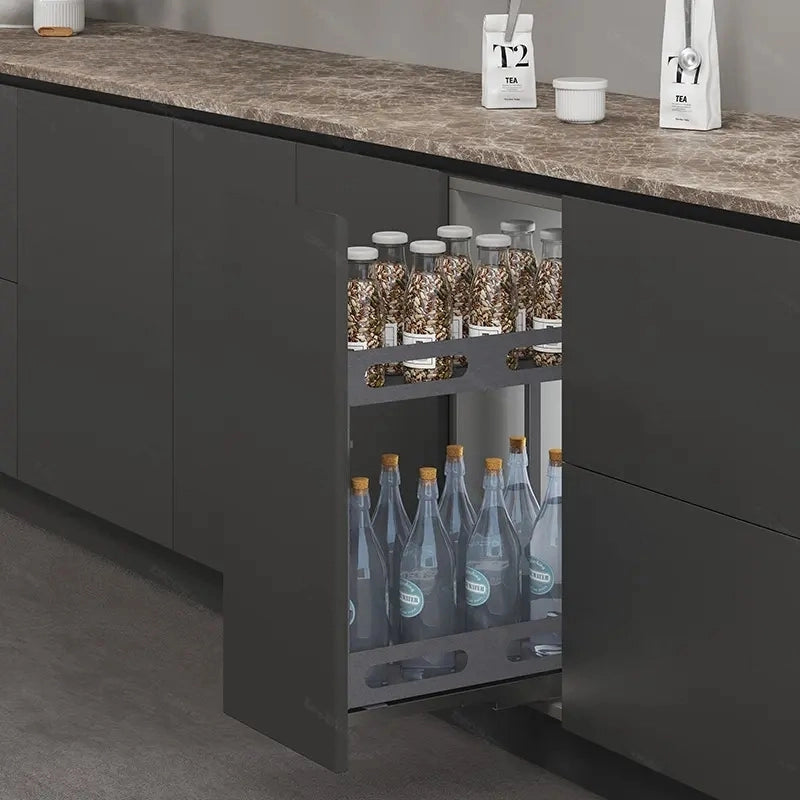 GlidePro Cabinet Pull Out Storage Organizer - Left - BK.5408 - Storage/TV Unites - ebarza Furniture UAE | Shop Modern Furniture in Abu Dhabi & Dubai - مفروشات ايبازرا في الامارات | تسوق اثاث عصري وديكورات مميزة في دبي وابوظبي