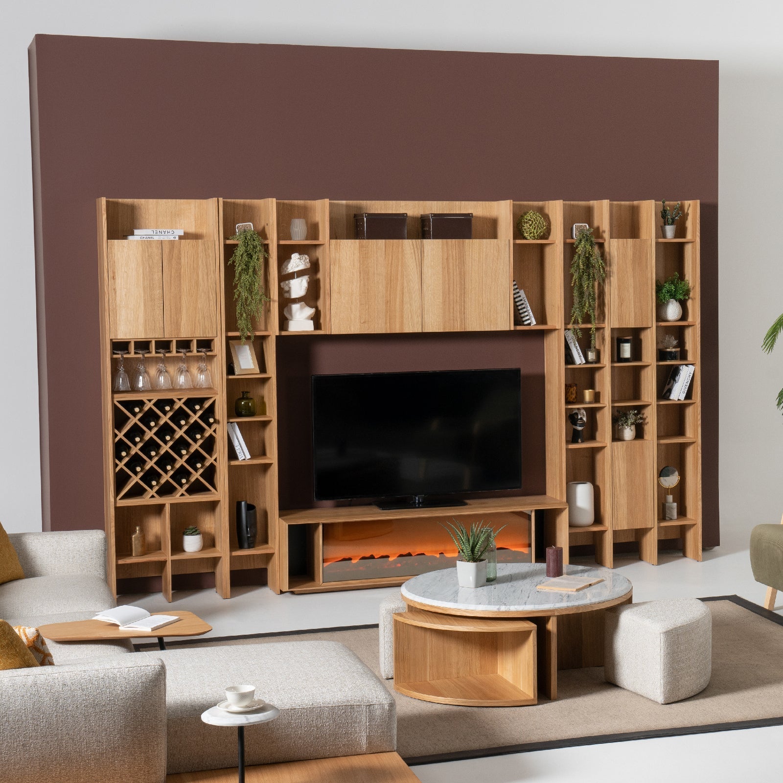 Display Item Hera Wall Unit Bookshelves Double Module Hera-Wall61YAS - DISPLAY ITEM - ebarza Furniture UAE | Shop Modern Furniture in Abu Dhabi & Dubai - مفروشات ايبازرا في الامارات | تسوق اثاث عصري وديكورات مميزة في دبي وابوظبي