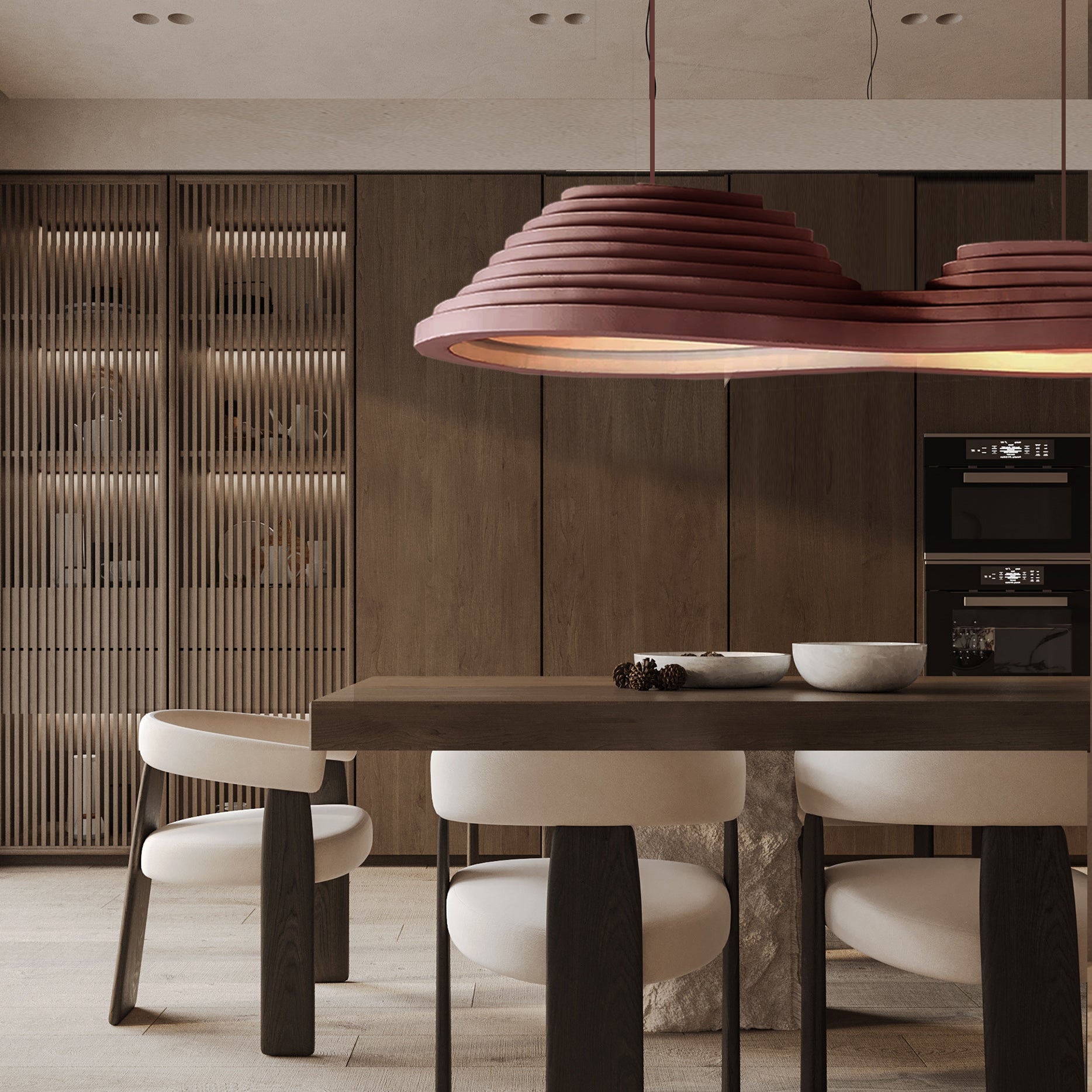 Wabi Sabi Clay Pendant Light HTD-IW1433-075-Clay - Pendant Lamps - ebarza Furniture UAE | Shop Modern Furniture in Abu Dhabi & Dubai - مفروشات ايبازرا في الامارات | تسوق اثاث عصري وديكورات مميزة في دبي وابوظبي