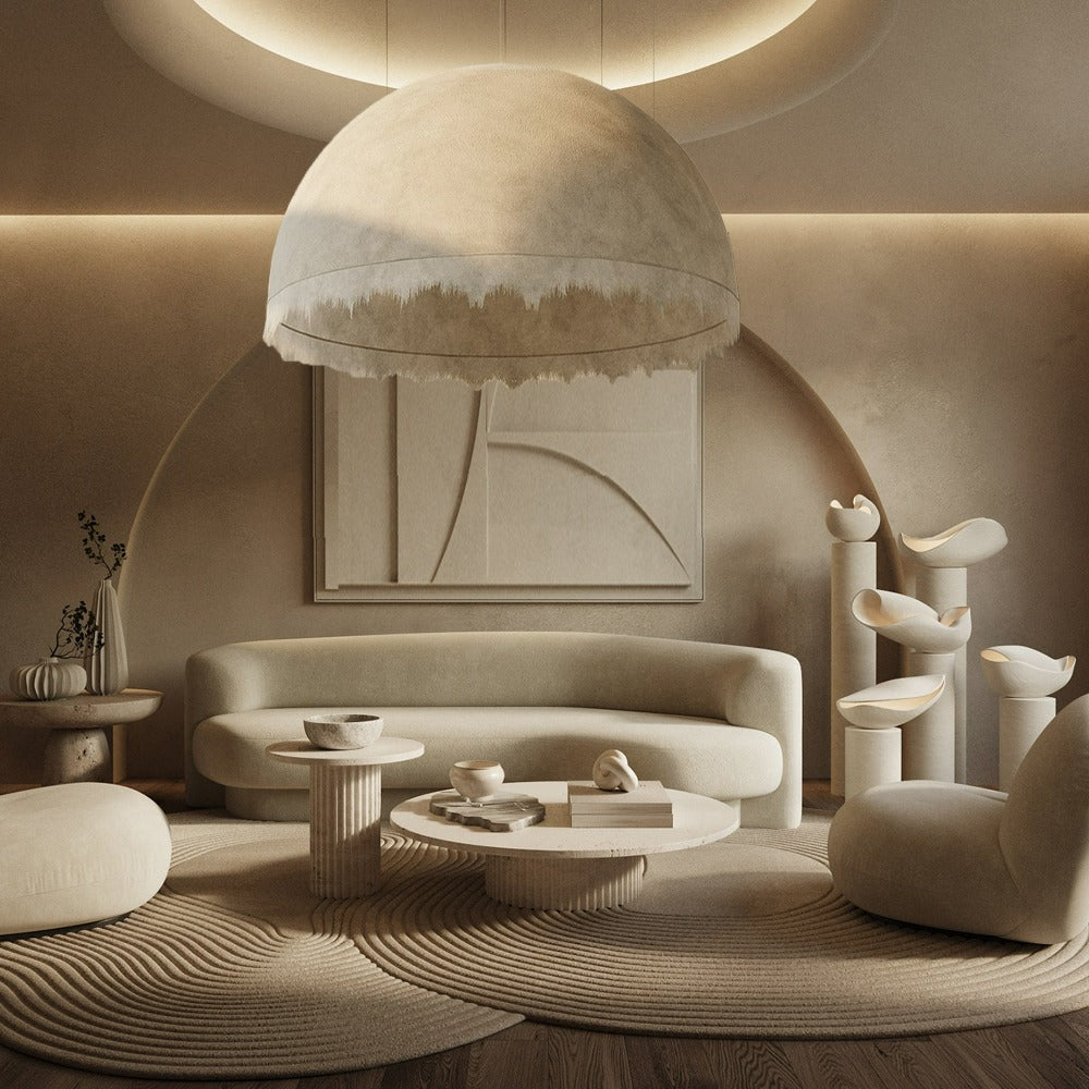 Wabi Sabi Beige Pendant Light HTD-IP1433-171-1000 - Pendant Lamps - ebarza Furniture UAE | Shop Modern Furniture in Abu Dhabi & Dubai - مفروشات ايبازرا في الامارات | تسوق اثاث عصري وديكورات مميزة في دبي وابوظبي