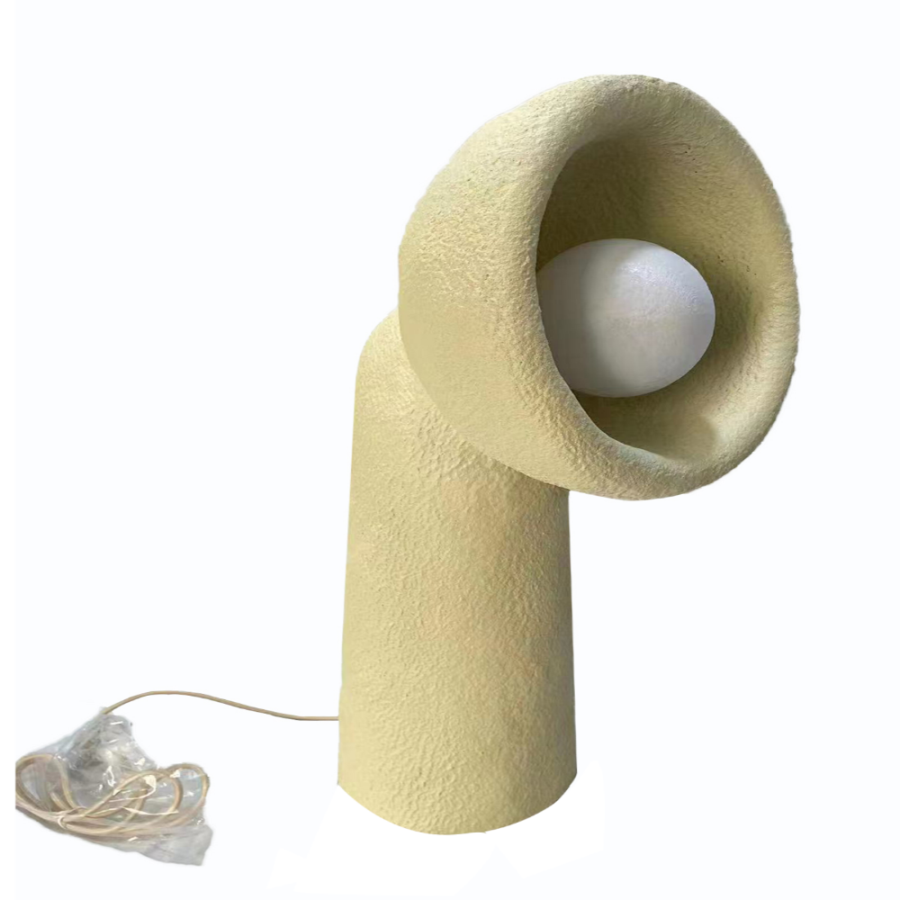 Wabi Sabi Beige Table Lamp HTD-IW1433-26 / D30*H60 - Desk/table Lamps - ebarza Furniture UAE | Shop Modern Furniture in Abu Dhabi & Dubai - مفروشات ايبازرا في الامارات | تسوق اثاث عصري وديكورات مميزة في دبي وابوظبي