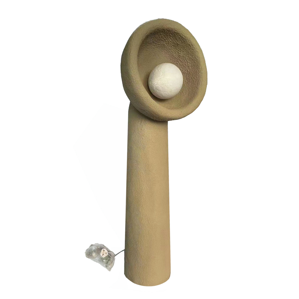 Wabi Sabi Brown Floor Lamp HTD-IW1433-27 / D40*H120 - Floor Lamps - ebarza Furniture UAE | Shop Modern Furniture in Abu Dhabi & Dubai - مفروشات ايبازرا في الامارات | تسوق اثاث عصري وديكورات مميزة في دبي وابوظبي