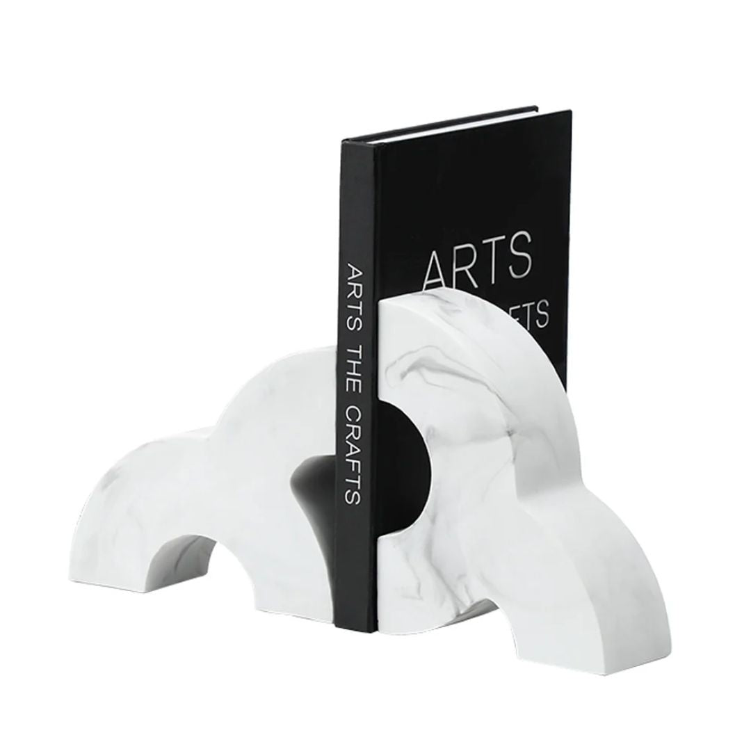 Half Round Ink Pattern Bookend FC-SZ24039 - Bookends - ebarza Furniture UAE | Shop Modern Furniture in Abu Dhabi & Dubai - مفروشات ايبازرا في الامارات | تسوق اثاث عصري وديكورات مميزة في دبي وابوظبي