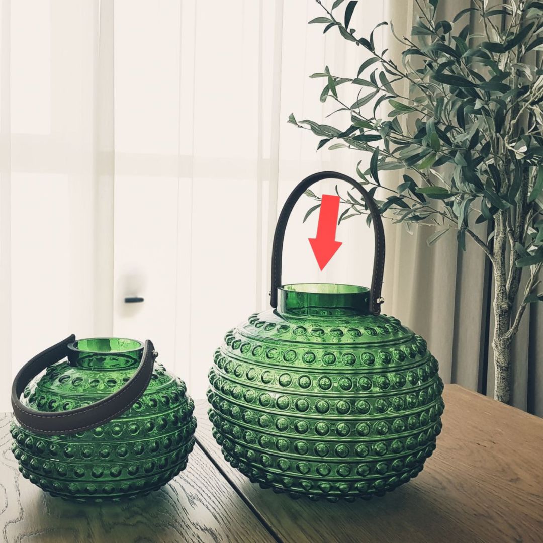 Handmade Balloton Glass Vase JP01171111DG - LARGE - Vases - ebarza Furniture UAE | Shop Modern Furniture in Abu Dhabi & Dubai - مفروشات ايبازرا في الامارات | تسوق اثاث عصري وديكورات مميزة في دبي وابوظبي