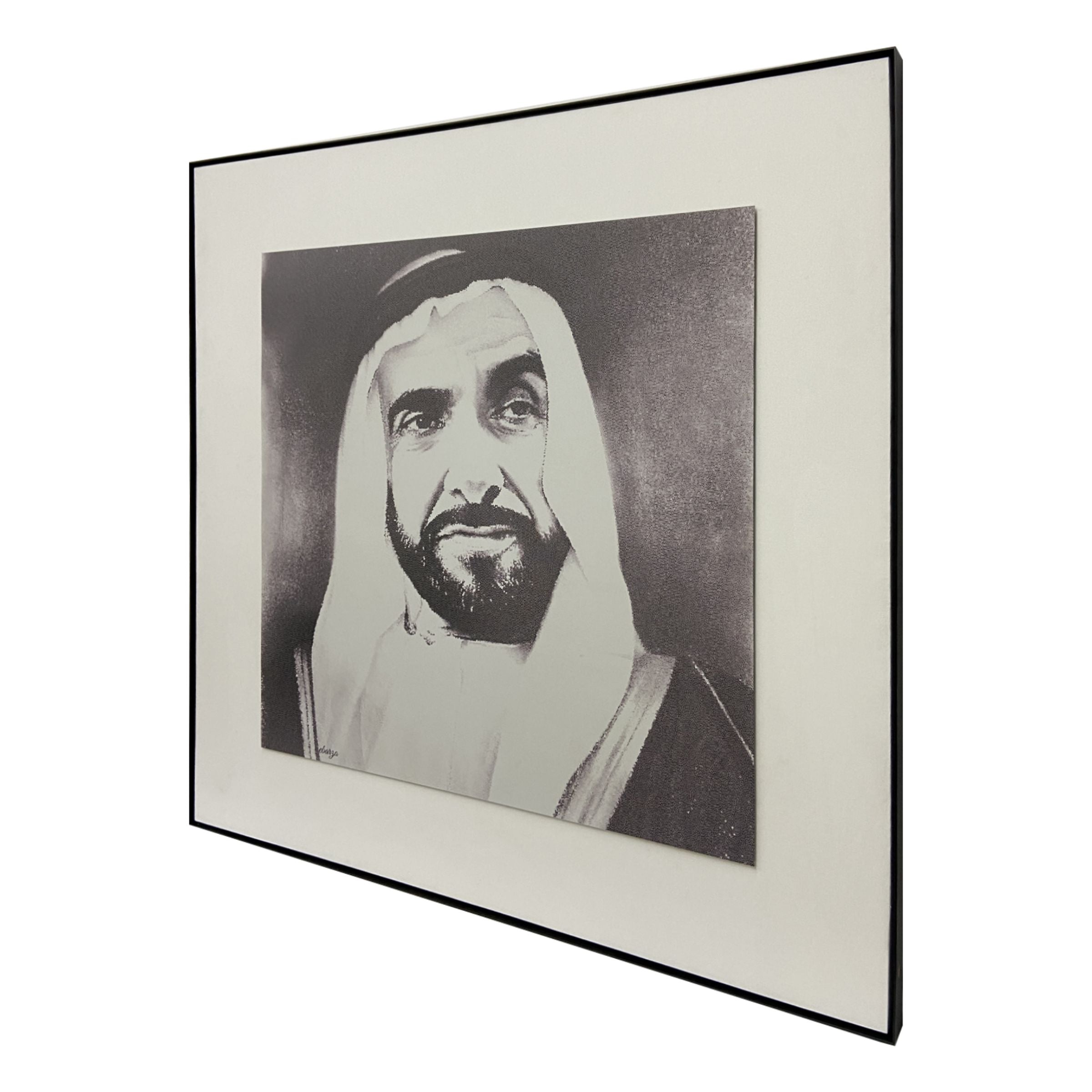 Handmade Painting Sheikh Zayed Bin Sultan Al Nahyan 140x140 cm PCA-008 -  Paintings - ebarza Furniture UAE | Shop Modern Furniture in Abu Dhabi & Dubai - مفروشات ايبازرا في الامارات | تسوق اثاث عصري وديكورات مميزة في دبي وابوظبي