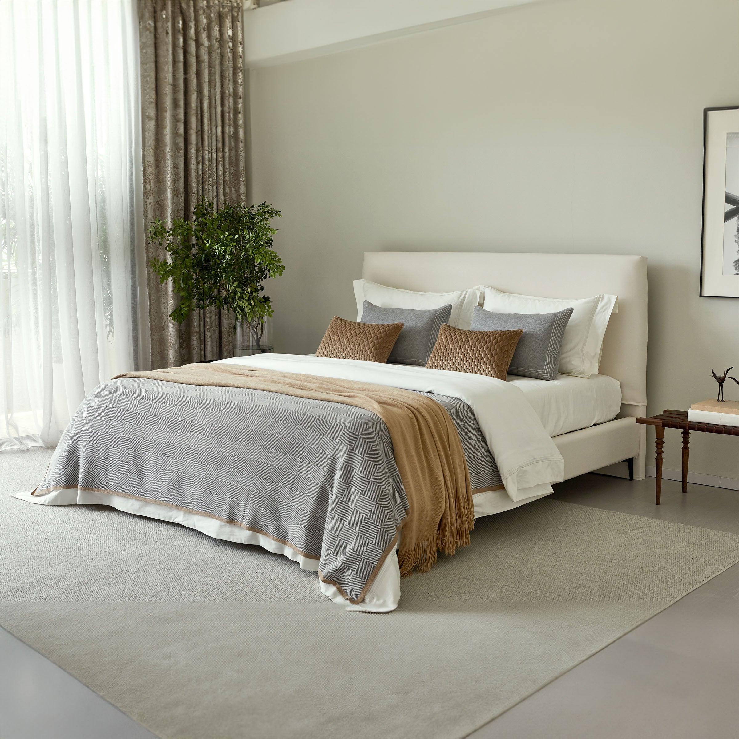 Pre-order 35 Days Delivery Hardy Full Bedding Set EBB039 - Bedding - ebarza Furniture UAE | Shop Modern Furniture in Abu Dhabi & Dubai - مفروشات ايبازرا في الامارات | تسوق اثاث عصري وديكورات مميزة في دبي وابوظبي