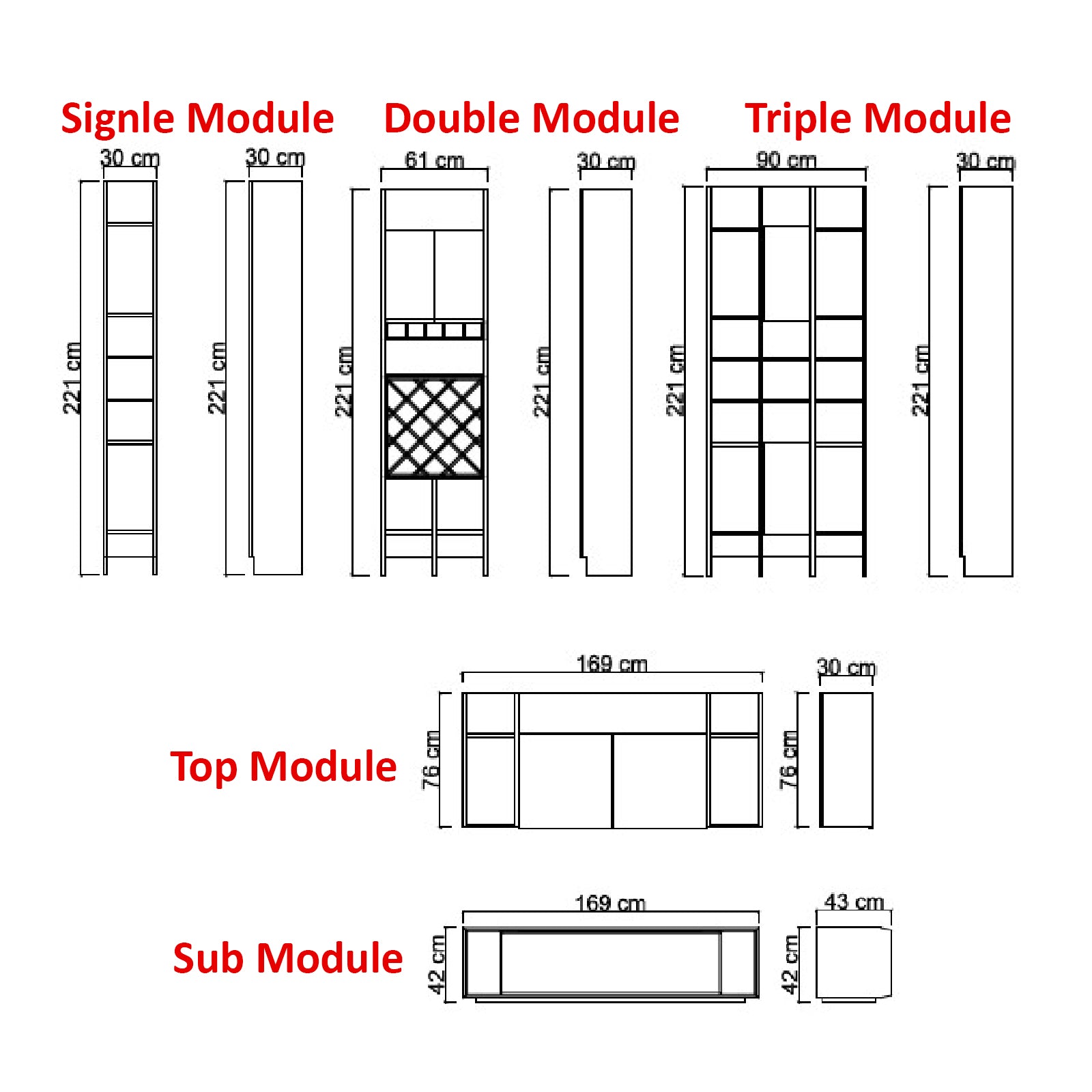 Display Item Hera Wall Unit Bookshelves Double Module Hera-Wall61YAS - DISPLAY ITEM - ebarza Furniture UAE | Shop Modern Furniture in Abu Dhabi & Dubai - مفروشات ايبازرا في الامارات | تسوق اثاث عصري وديكورات مميزة في دبي وابوظبي