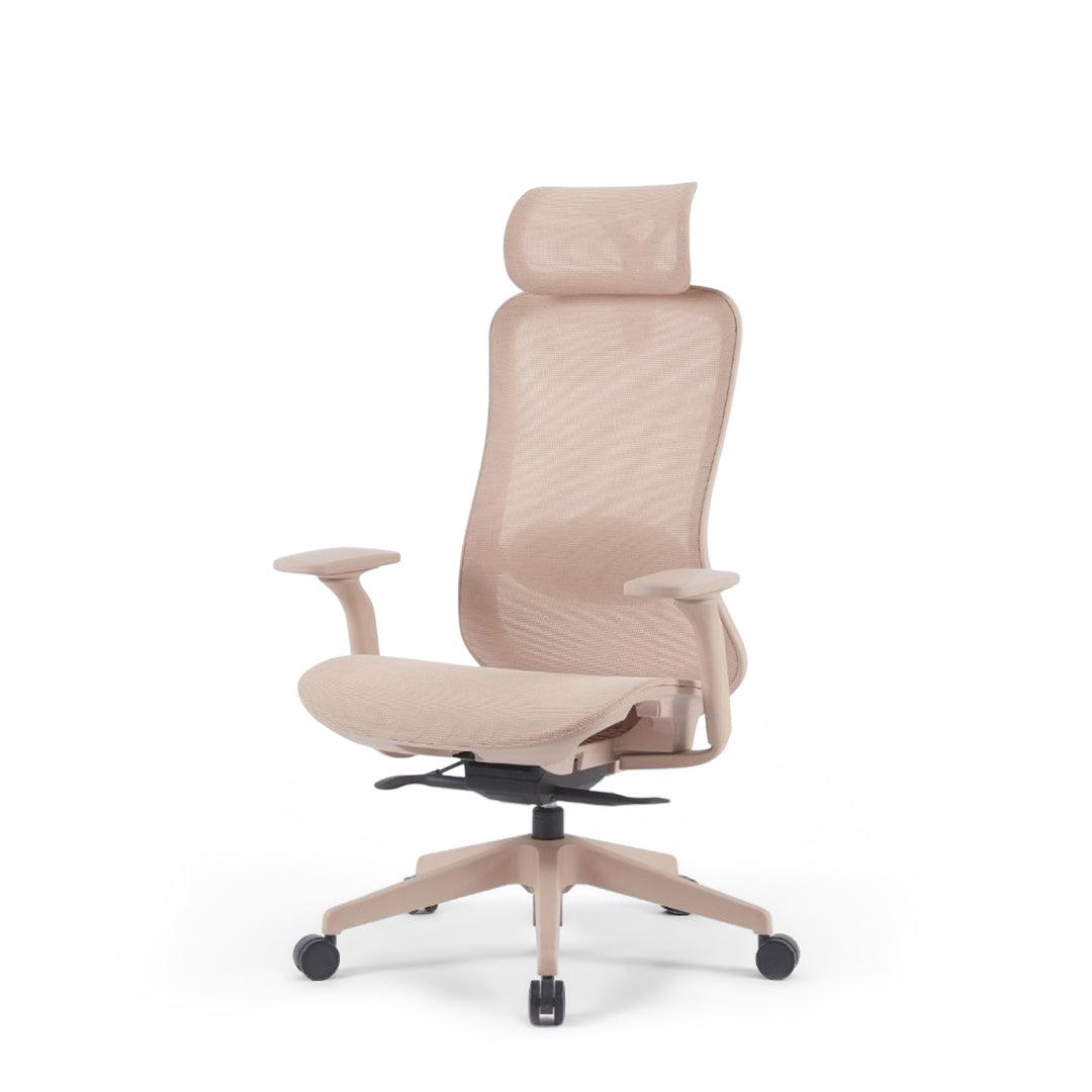 Holt Beige Leather Office Chair Holt-Beige - Office Chairs - ebarza Furniture UAE | Shop Modern Furniture in Abu Dhabi & Dubai - مفروشات ايبازرا في الامارات | تسوق اثاث عصري وديكورات مميزة في دبي وابوظبي