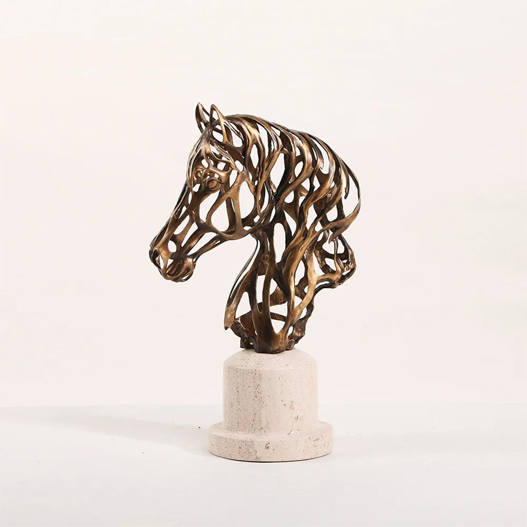 Horse Head Statue Sculpture - KA4130 - Home Decor Figurines - ebarza Furniture UAE | Shop Modern Furniture in Abu Dhabi & Dubai - مفروشات ايبازرا في الامارات | تسوق اثاث عصري وديكورات مميزة في دبي وابوظبي