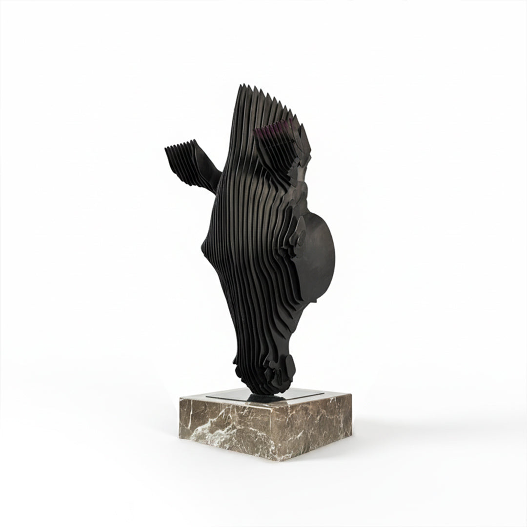 Horse Head Hand Crafted Stainless Steel Table Artwork BJ20250004 - Artwork - ebarza Furniture UAE | Shop Modern Furniture in Abu Dhabi & Dubai - مفروشات ايبازرا في الامارات | تسوق اثاث عصري وديكورات مميزة في دبي وابوظبي