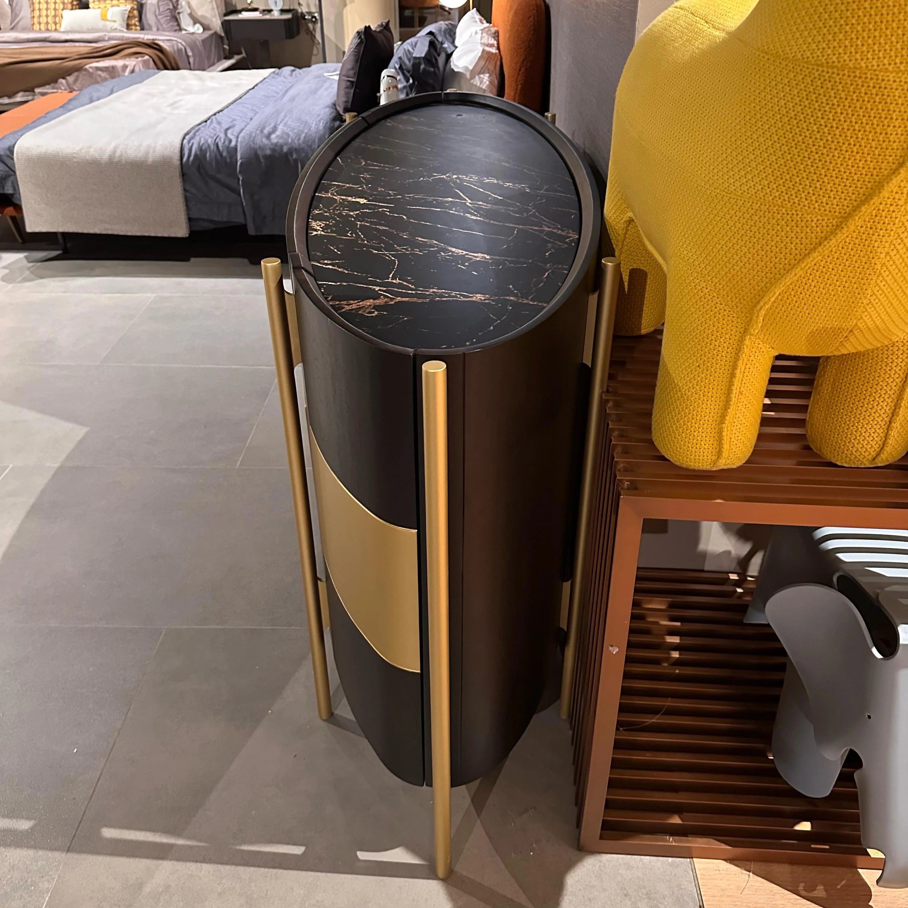 Display Item - VEGA CHEST OF DRAWERS Dresser 158cm SIFVEG001/ Gold Walnut-YAS - DISPLAY ITEM - ebarza Furniture UAE | Shop Modern Furniture in Abu Dhabi & Dubai - مفروشات ايبازرا في الامارات | تسوق اثاث عصري وديكورات مميزة في دبي وابوظبي