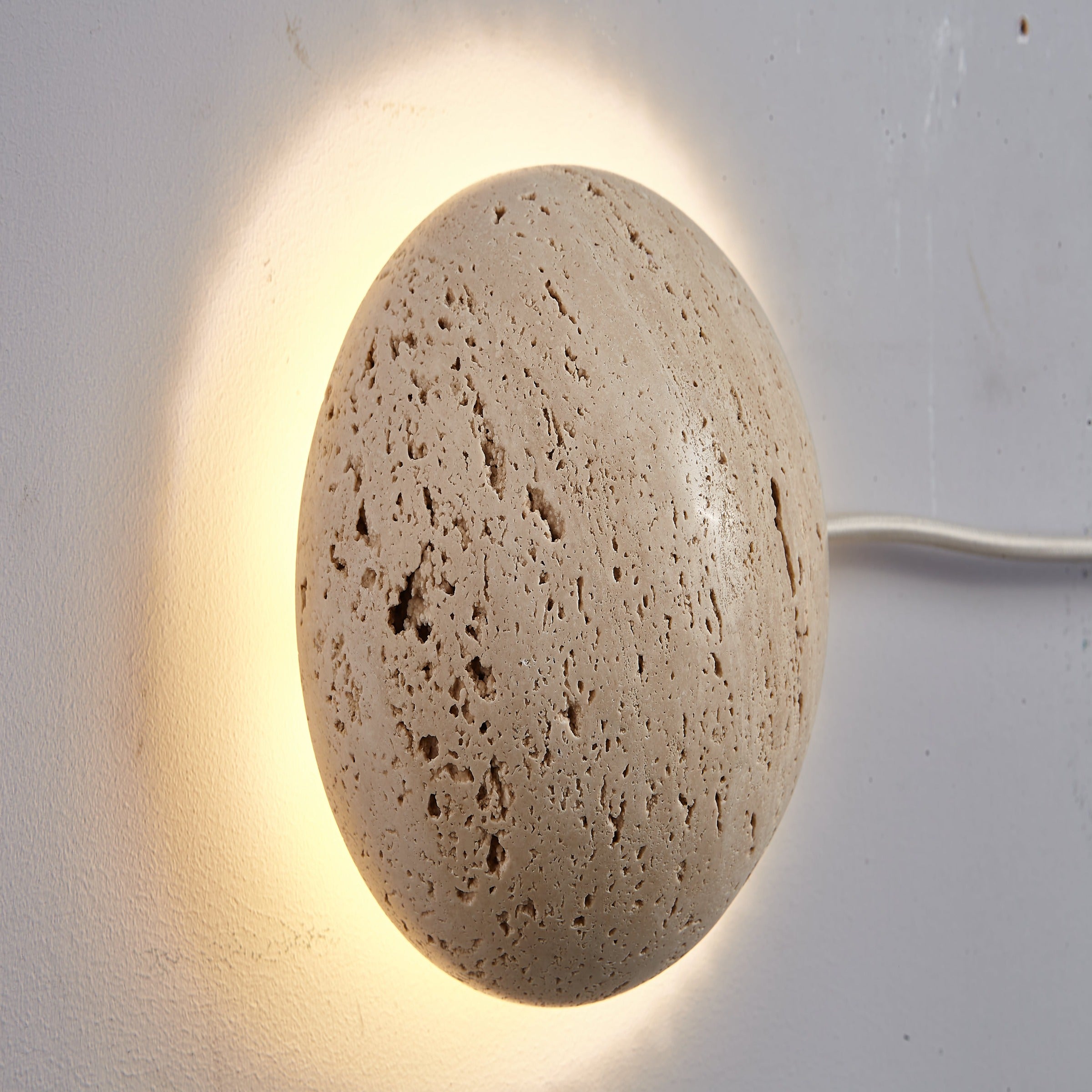Beige natural Travertine marble Wall lamp 60109-W2 - Wall Lamps - ebarza Furniture UAE | Shop Modern Furniture in Abu Dhabi & Dubai - مفروشات ايبازرا في الامارات | تسوق اثاث عصري وديكورات مميزة في دبي وابوظبي