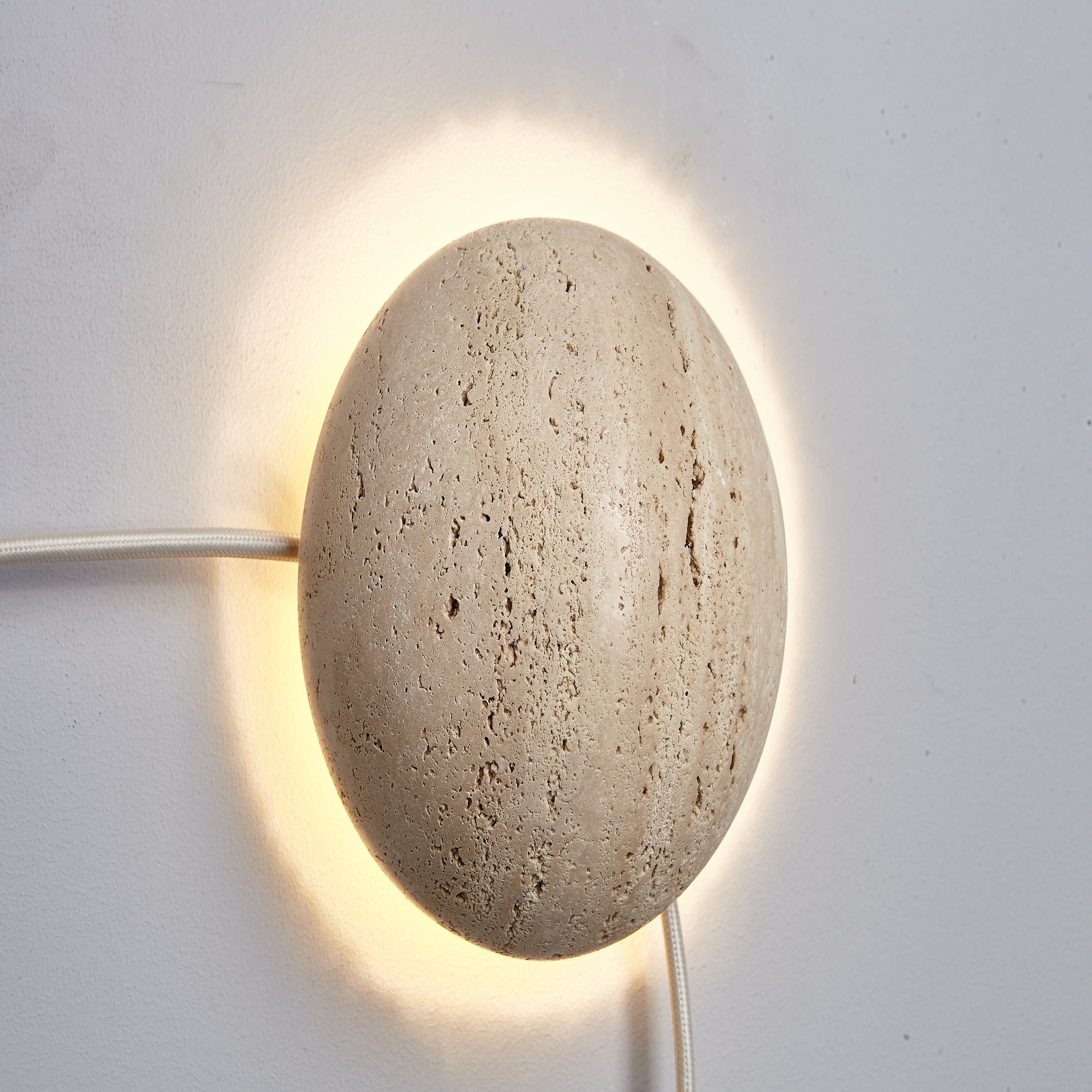 Beige natural Travertine marble Wall lamp 60109-W2 - Wall Lamps - ebarza Furniture UAE | Shop Modern Furniture in Abu Dhabi & Dubai - مفروشات ايبازرا في الامارات | تسوق اثاث عصري وديكورات مميزة في دبي وابوظبي