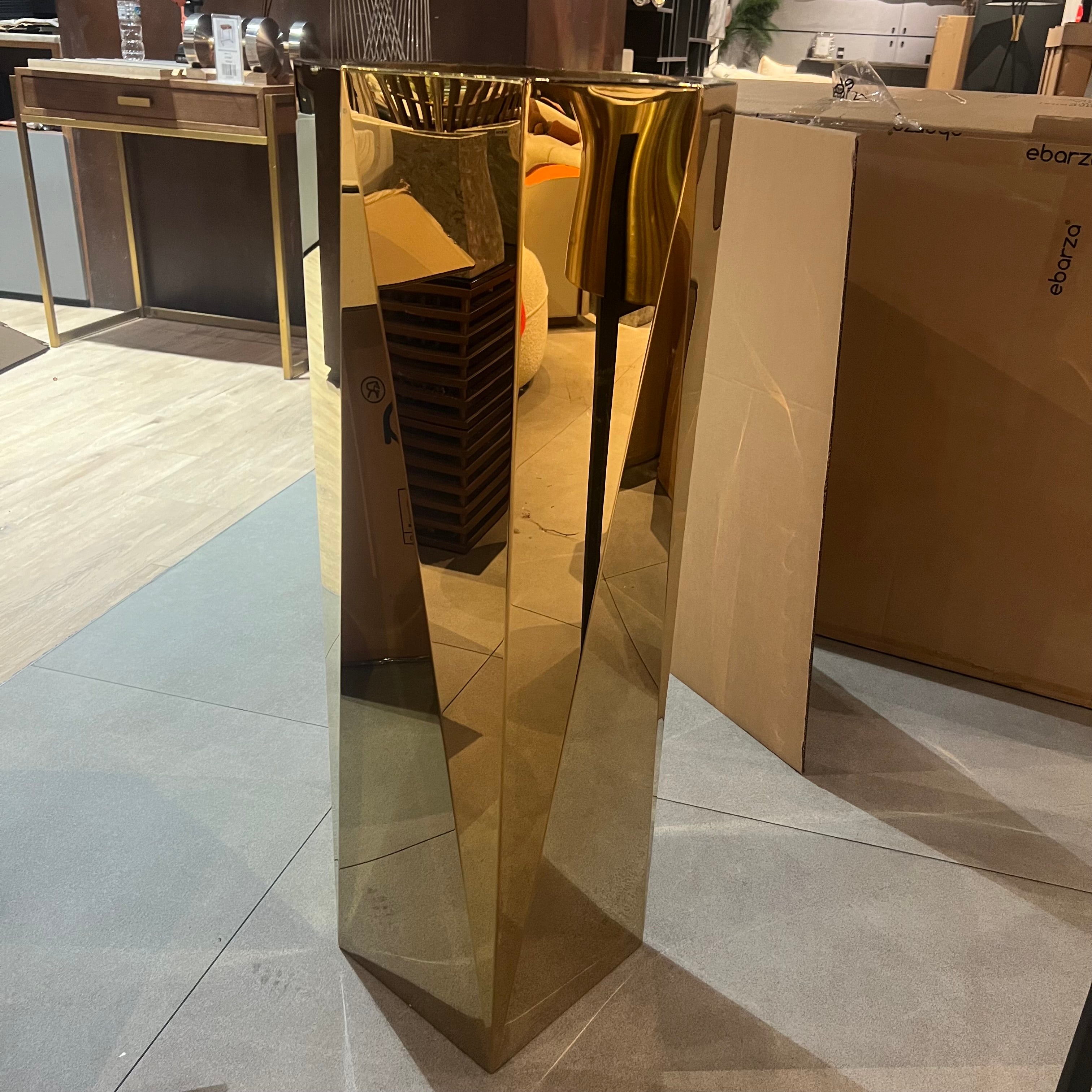 Display Item - Set Of 3 Large Stainless Steel Planter Box Jks094-95-96 Tg-P01-G-Nakheel - DISPLAY ITEM - ebarza Furniture UAE | Shop Modern Furniture in Abu Dhabi & Dubai - مفروشات ايبازرا في الامارات | تسوق اثاث عصري وديكورات مميزة في دبي وابوظبي