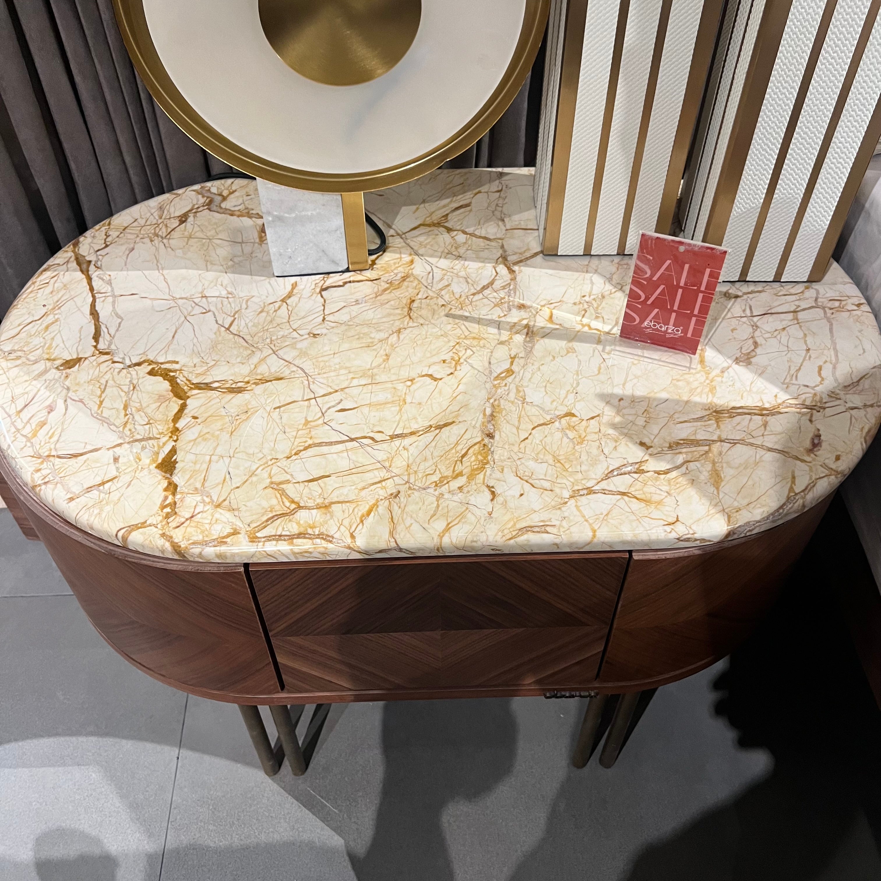 Display Item - 2X Eva Natural Marble Bedside Tables Eva-Side Nakheel - DISPLAY ITEM - ebarza Furniture UAE | Shop Modern Furniture in Abu Dhabi & Dubai - مفروشات ايبازرا في الامارات | تسوق اثاث عصري وديكورات مميزة في دبي وابوظبي