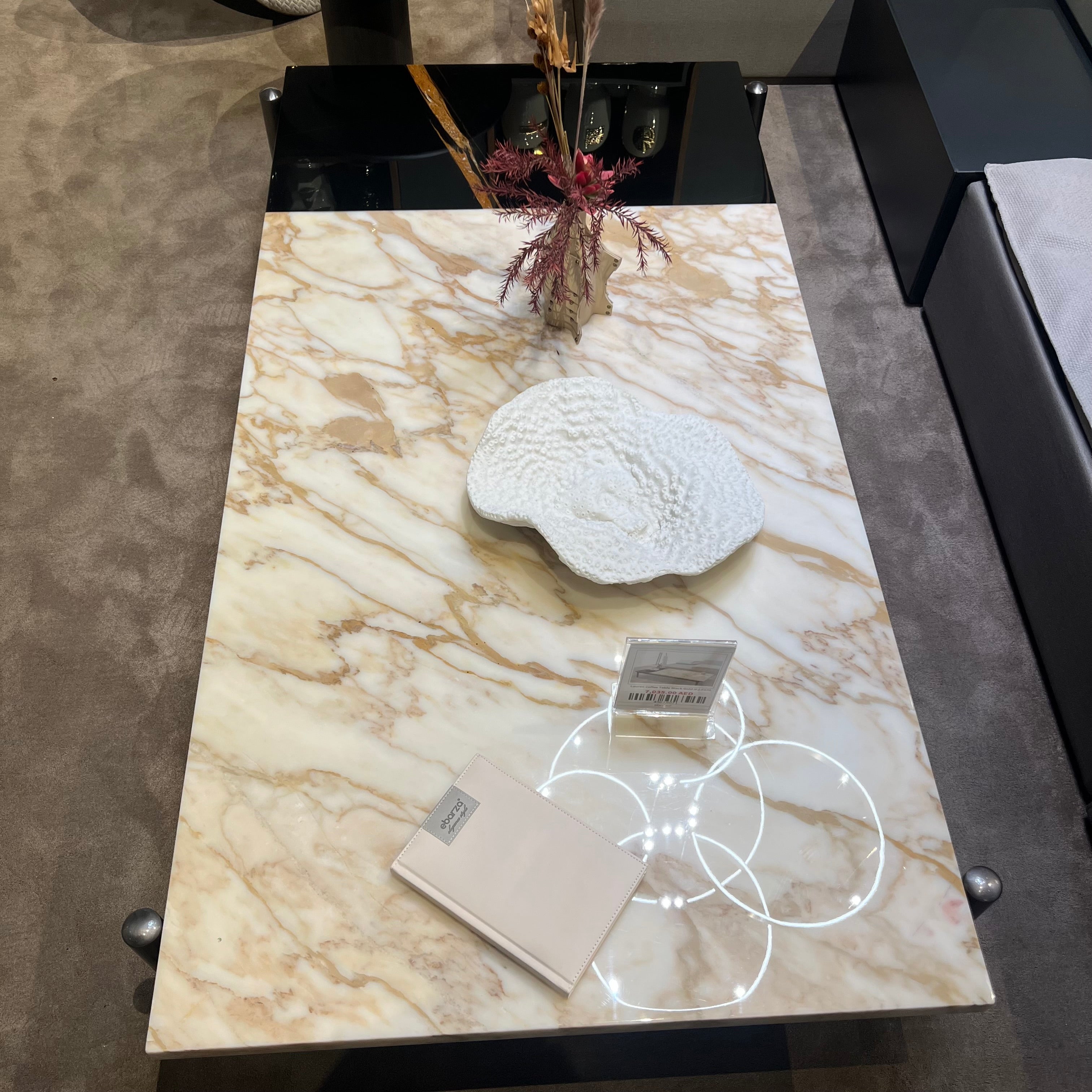 Display Item - Lauren coffee Table Black Gold IFJ-F370 Nakheel - DISPLAY ITEM - ebarza Furniture UAE | Shop Modern Furniture in Abu Dhabi & Dubai - مفروشات ايبازرا في الامارات | تسوق اثاث عصري وديكورات مميزة في دبي وابوظبي