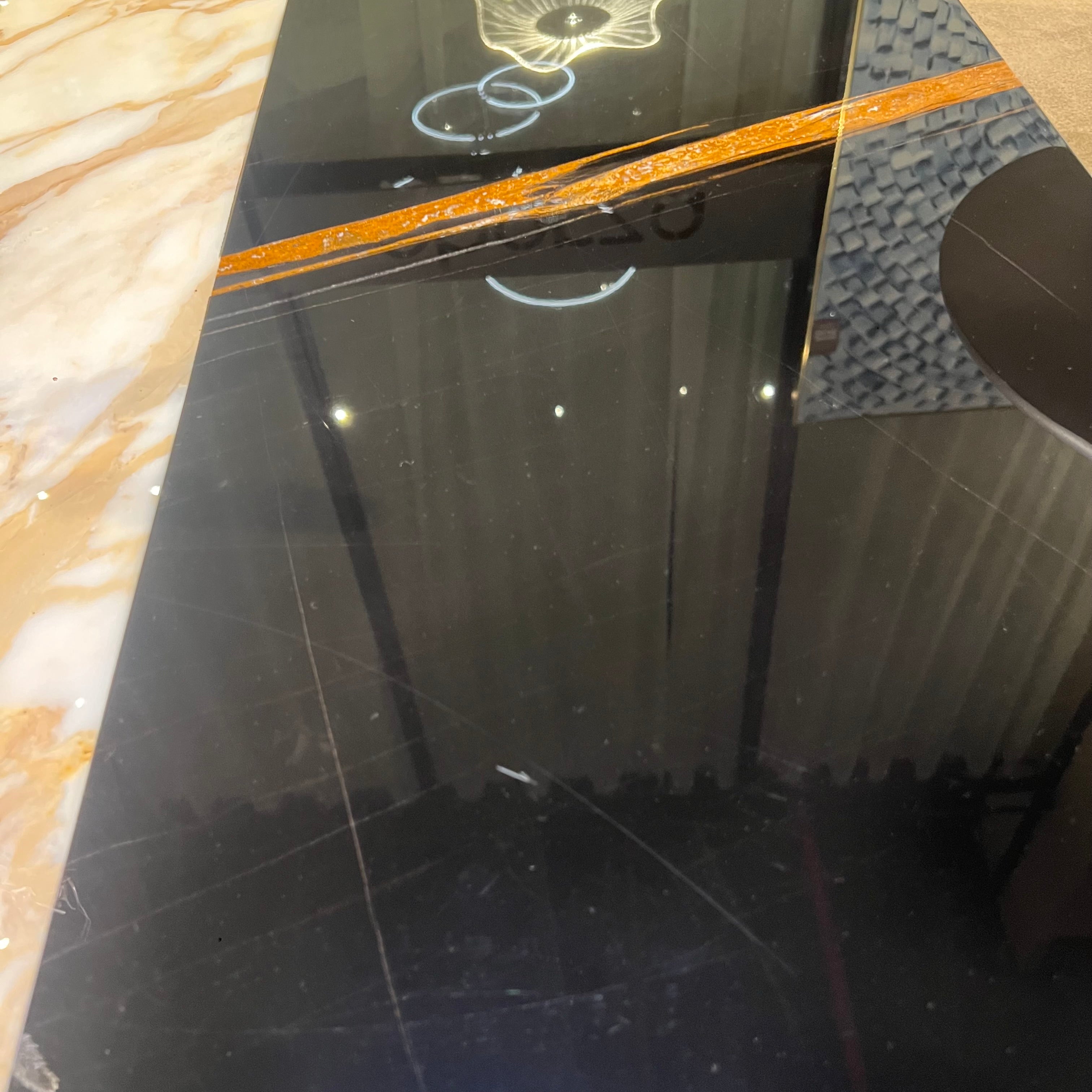 Display Item - Lauren coffee Table Black Gold IFJ-F370 Nakheel - DISPLAY ITEM - ebarza Furniture UAE | Shop Modern Furniture in Abu Dhabi & Dubai - مفروشات ايبازرا في الامارات | تسوق اثاث عصري وديكورات مميزة في دبي وابوظبي