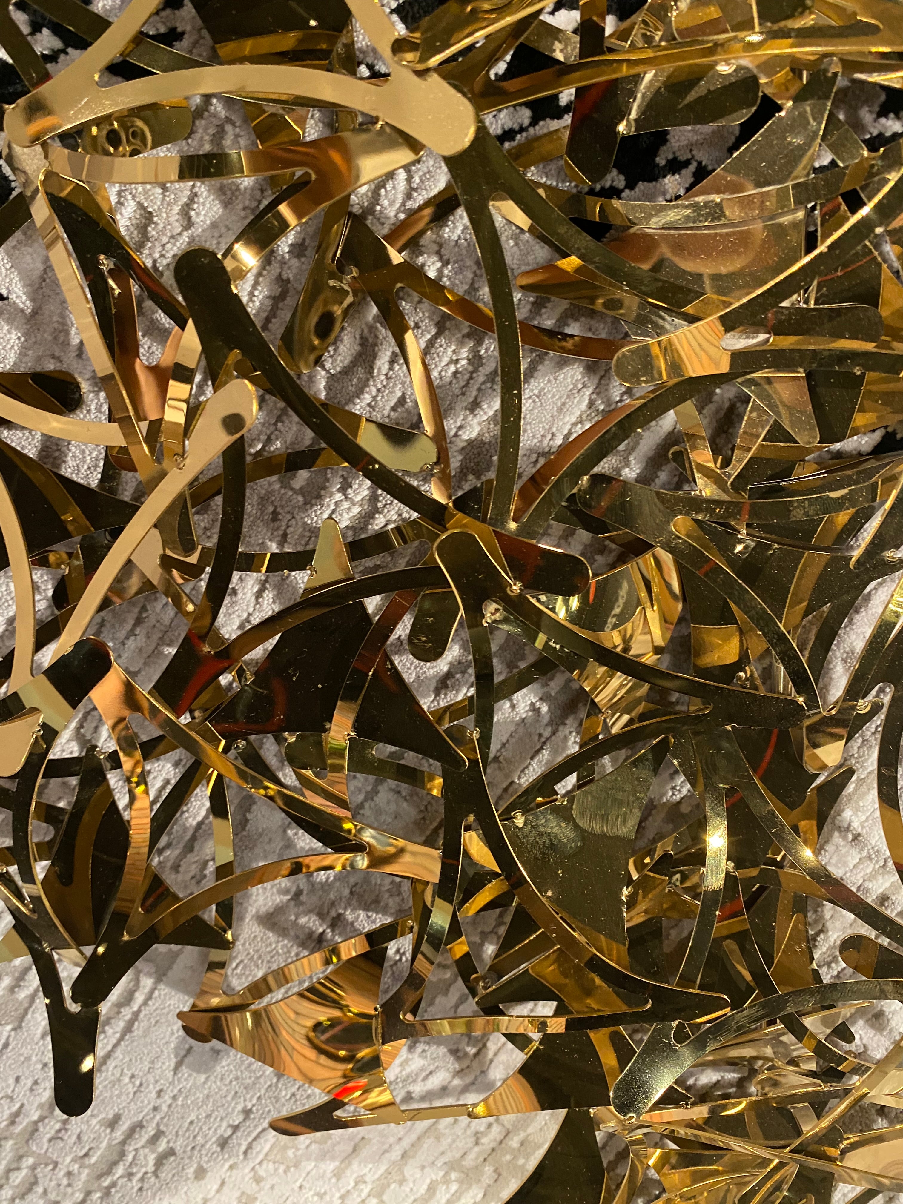 Display Item - Golden Stars Handcrafted Stainless Steel Artwork Z08021- Bg202032-Nakheel -  DISPLAY ITEM - ebarza Furniture UAE | Shop Modern Furniture in Abu Dhabi & Dubai - مفروشات ايبازرا في الامارات | تسوق اثاث عصري وديكورات مميزة في دبي وابوظبي