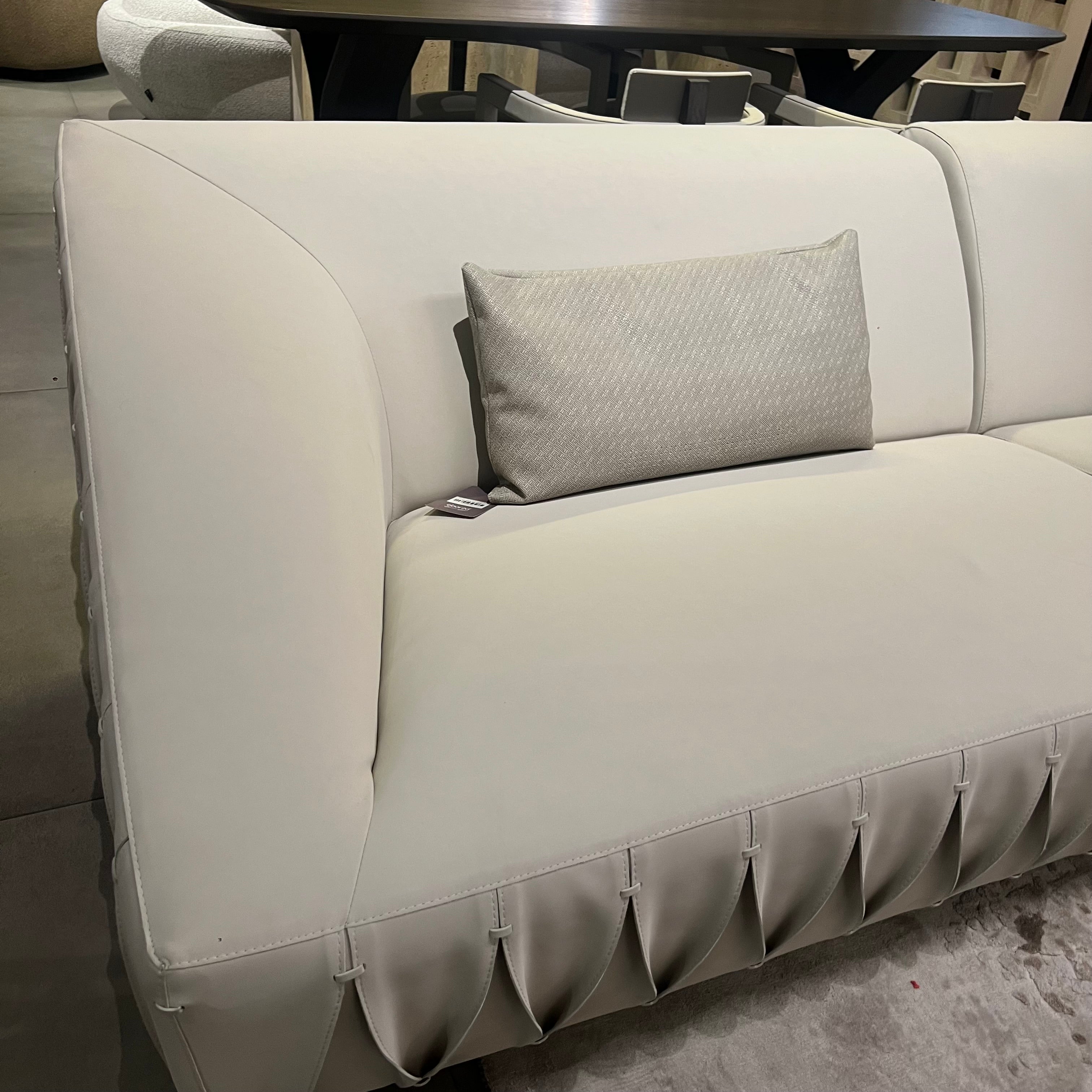 Display Item - Desert Leather Biege Sofa AMBO-S80160-Nakheel - DISPLAY ITEM - ebarza Furniture UAE | Shop Modern Furniture in Abu Dhabi & Dubai - مفروشات ايبازرا في الامارات | تسوق اثاث عصري وديكورات مميزة في دبي وابوظبي