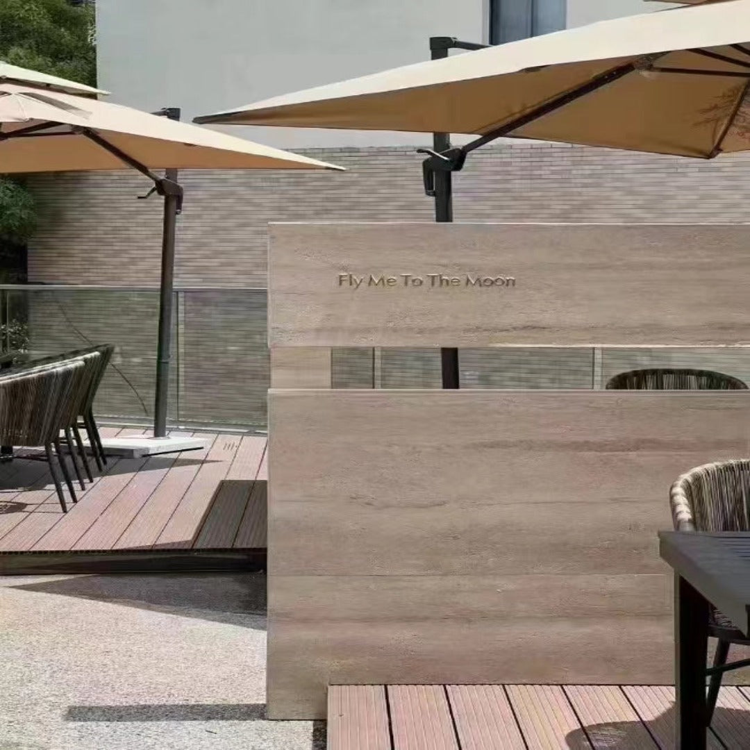 Sample of Flexible Stone Cladding Milan Travertin Yellow Milan-Yellow-Sample -  Wall panels samples - ebarza Furniture UAE | Shop Modern Furniture in Abu Dhabi & Dubai - مفروشات ايبازرا في الامارات | تسوق اثاث عصري وديكورات مميزة في دبي وابوظبي