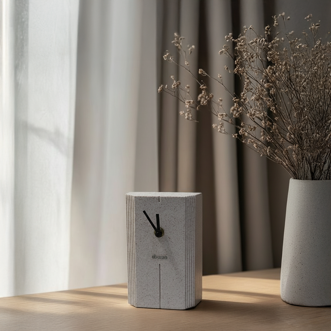 Imperial Chu Vertical Stripe Desk Clock TCK217 - Clocks - ebarza Furniture UAE | Shop Modern Furniture in Abu Dhabi & Dubai - مفروشات ايبازرا في الامارات | تسوق اثاث عصري وديكورات مميزة في دبي وابوظبي