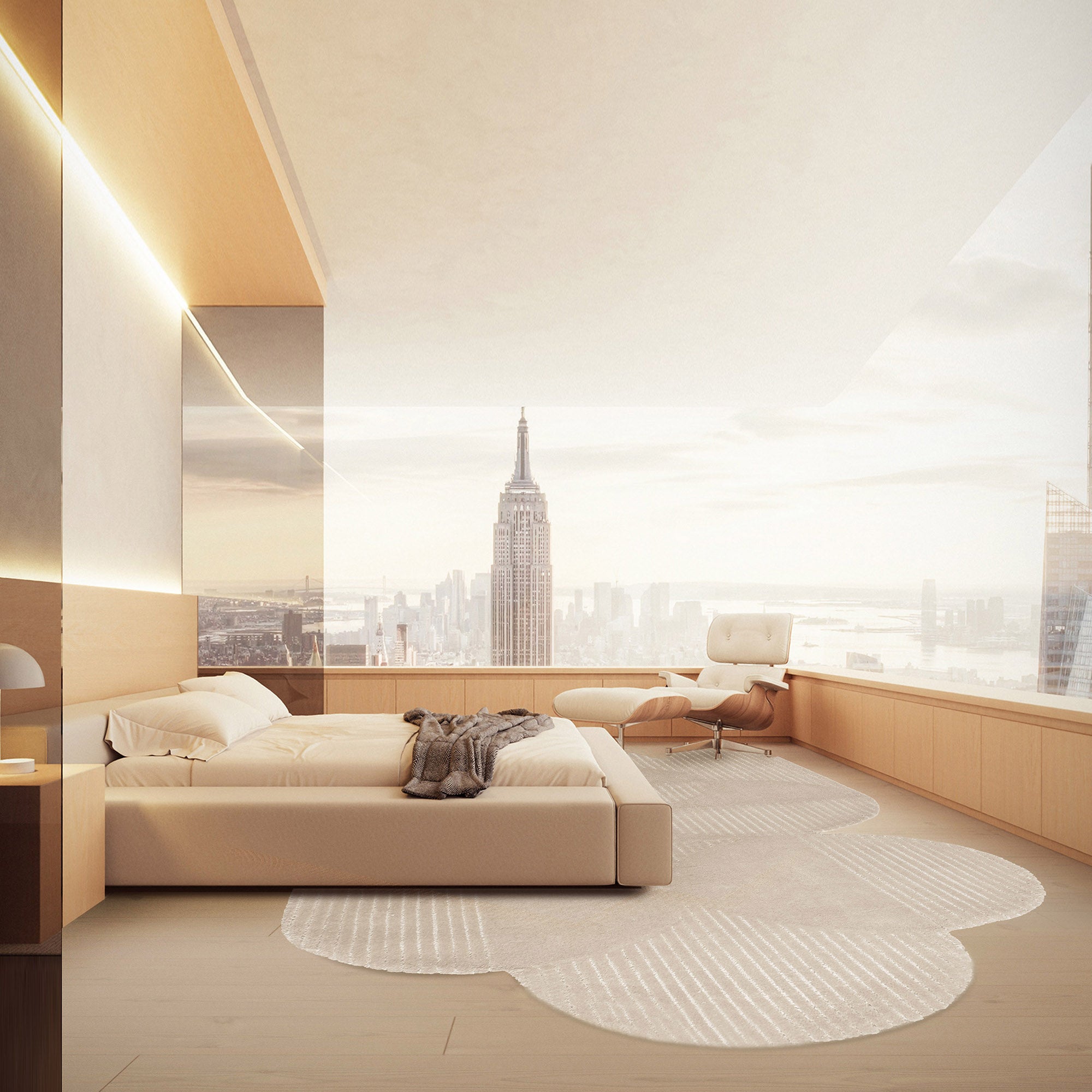 250X150 Cm KALEIDOSCOPE WOOL Beige COLOR RUG JH-22745 -  Rugs - ebarza Furniture UAE | Shop Modern Furniture in Abu Dhabi & Dubai - مفروشات ايبازرا في الامارات | تسوق اثاث عصري وديكورات مميزة في دبي وابوظبي