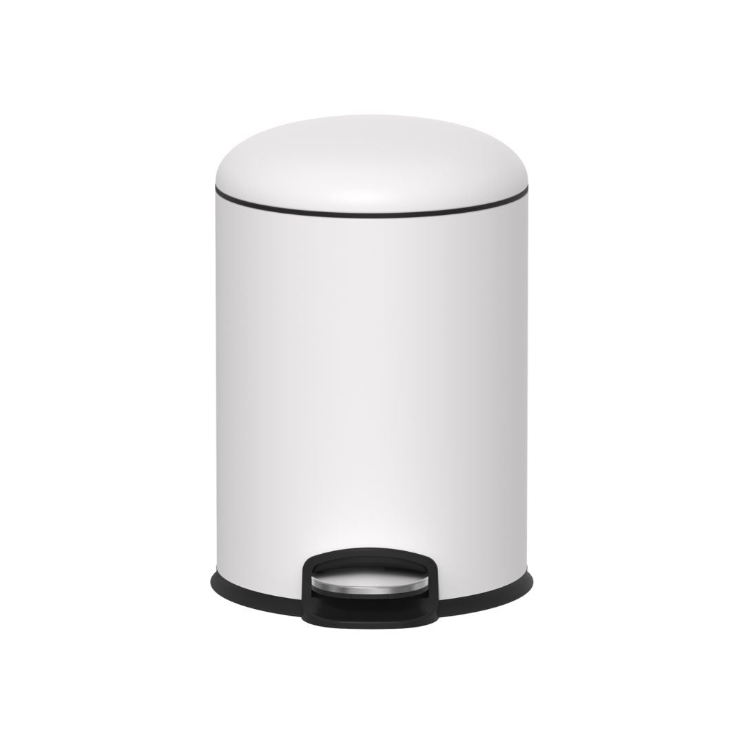 White Pedal Bin JH-8853-WHT - Bathroom Accessories - ebarza Furniture UAE | Shop Modern Furniture in Abu Dhabi & Dubai - مفروشات ايبازرا في الامارات | تسوق اثاث عصري وديكورات مميزة في دبي وابوظبي
