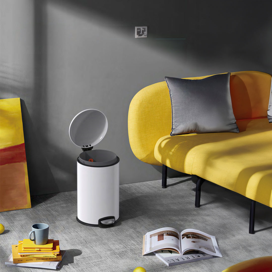 Light gray Pedal bin JH-8853-GRY - Bathroom Accessories - ebarza Furniture UAE | Shop Modern Furniture in Abu Dhabi & Dubai - مفروشات ايبازرا في الامارات | تسوق اثاث عصري وديكورات مميزة في دبي وابوظبي