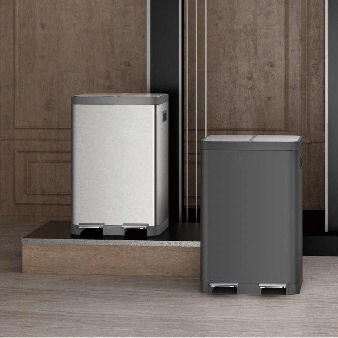 Brushed black Pedal Bin JH-8869 - Bathroom Accessories - ebarza Furniture UAE | Shop Modern Furniture in Abu Dhabi & Dubai - مفروشات ايبازرا في الامارات | تسوق اثاث عصري وديكورات مميزة في دبي وابوظبي