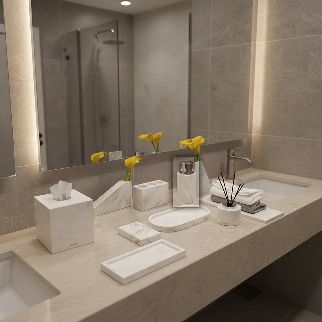 Jazz White Marble Round Silver Large Round Head Hand Wash Bottle CBK880-1 (silver) - Bathroom Accessories - ebarza Furniture UAE | Shop Modern Furniture in Abu Dhabi & Dubai - مفروشات ايبازرا في الامارات | تسوق اثاث عصري وديكورات مميزة في دبي وابوظبي