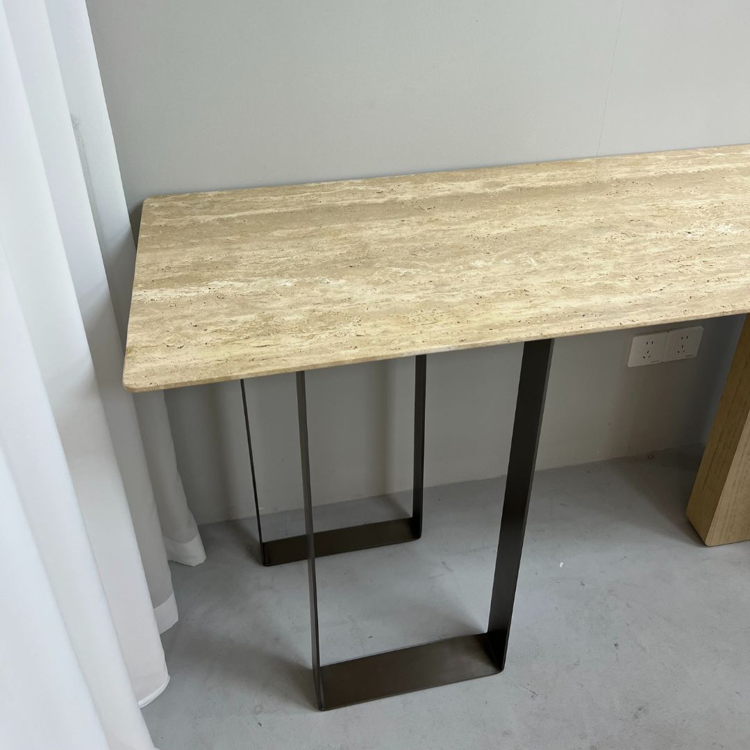 Jura Console/Sideboard Travertine Top 160cm Tg-488 / MLL-C09 - Consoles - ebarza Furniture UAE | Shop Modern Furniture in Abu Dhabi & Dubai - مفروشات ايبازرا في الامارات | تسوق اثاث عصري وديكورات مميزة في دبي وابوظبي