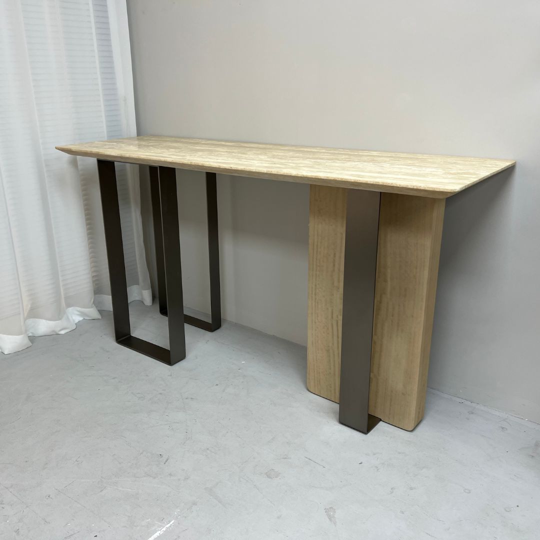 Jura Console/Sideboard Travertine Top 160cm Tg-488 / MLL-C09 - Consoles - ebarza Furniture UAE | Shop Modern Furniture in Abu Dhabi & Dubai - مفروشات ايبازرا في الامارات | تسوق اثاث عصري وديكورات مميزة في دبي وابوظبي