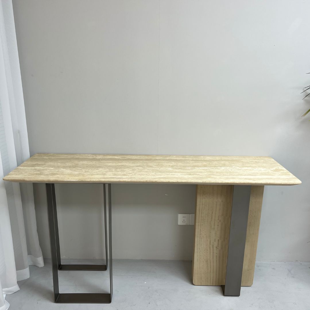 Jura Console/Sideboard Travertine Top 160cm Tg-488 / MLL-C09 - Consoles - ebarza Furniture UAE | Shop Modern Furniture in Abu Dhabi & Dubai - مفروشات ايبازرا في الامارات | تسوق اثاث عصري وديكورات مميزة في دبي وابوظبي
