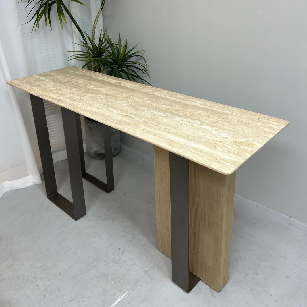 Jura Console/Sideboard Travertine Top 160cm Tg-488 / MLL-C09 - Consoles - ebarza Furniture UAE | Shop Modern Furniture in Abu Dhabi & Dubai - مفروشات ايبازرا في الامارات | تسوق اثاث عصري وديكورات مميزة في دبي وابوظبي