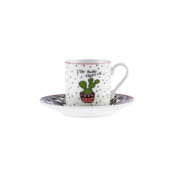 Karaca Cactus Set of 6 Coffee Cups 80 ml 153.03.05.0283 -  Coffee Sets - ebarza Furniture UAE | Shop Modern Furniture in Abu Dhabi & Dubai - مفروشات ايبازرا في الامارات | تسوق اثاث عصري وديكورات مميزة في دبي وابوظبي