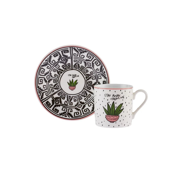 Karaca Cactus Set of 6 Coffee Cups 80 ml 153.03.05.0283 -  Coffee Sets - ebarza Furniture UAE | Shop Modern Furniture in Abu Dhabi & Dubai - مفروشات ايبازرا في الامارات | تسوق اثاث عصري وديكورات مميزة في دبي وابوظبي