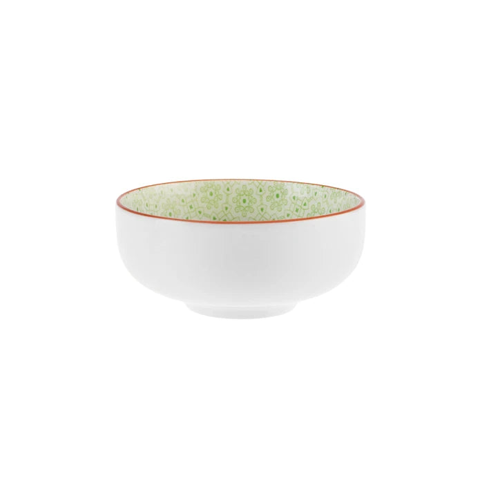 Karaca Floral Green Round Snack Bowl 10 cm 153.03.08.2975 -  Bowls - ebarza Furniture UAE | Shop Modern Furniture in Abu Dhabi & Dubai - مفروشات ايبازرا في الامارات | تسوق اثاث عصري وديكورات مميزة في دبي وابوظبي